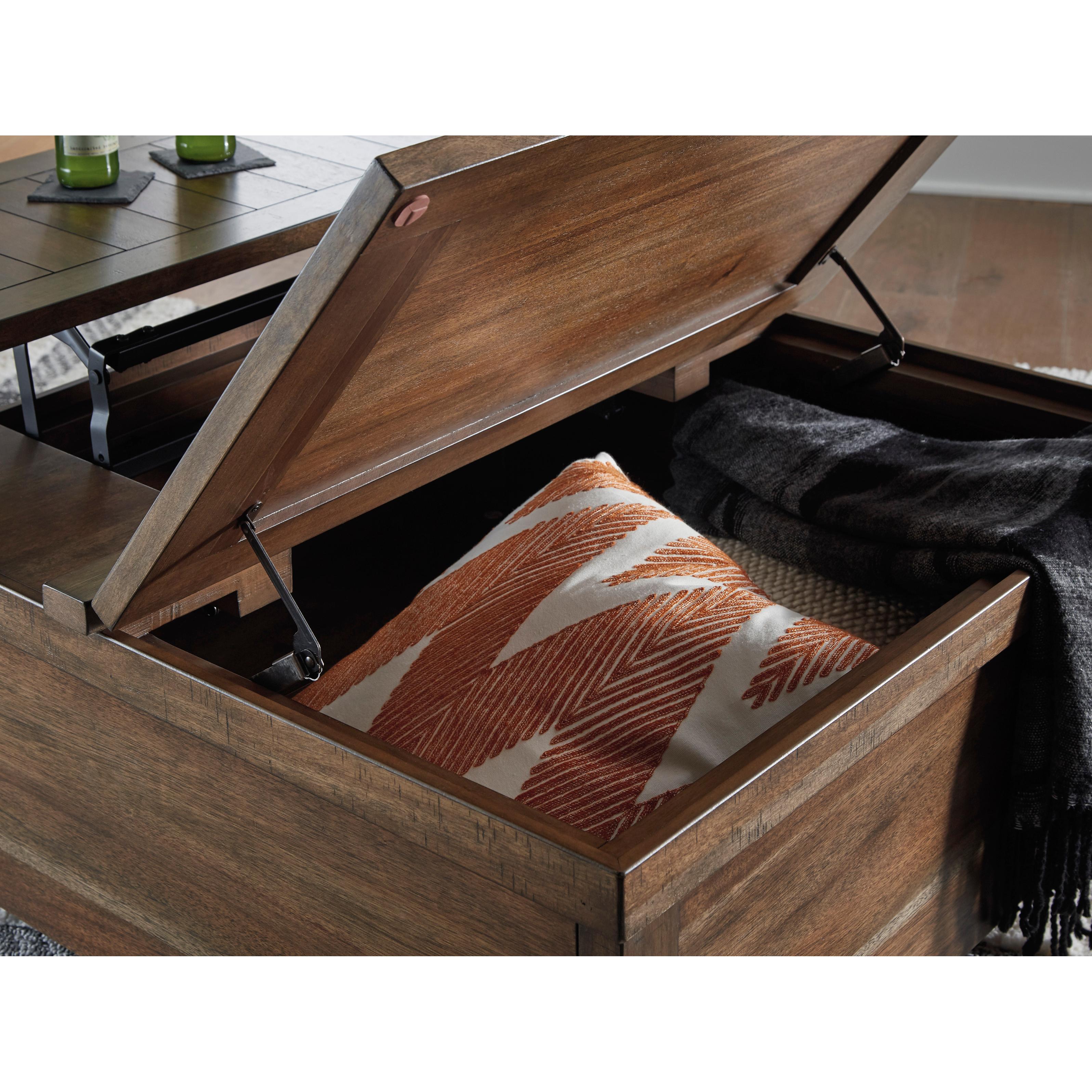 Signature Design by Ashley Moriville T731T2 Lift-top Coffee Table and 2 Chairside End Tables IMAGE 4
