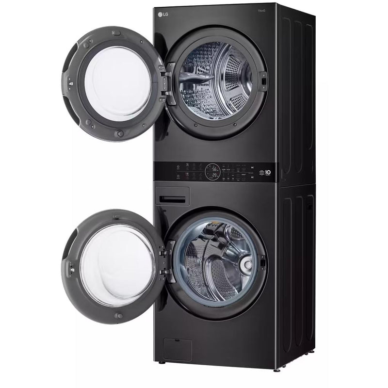LG Stacked Washer/Dryer Electric Laundry Center with Wi-Fi WKHC252HBA IMAGE 2