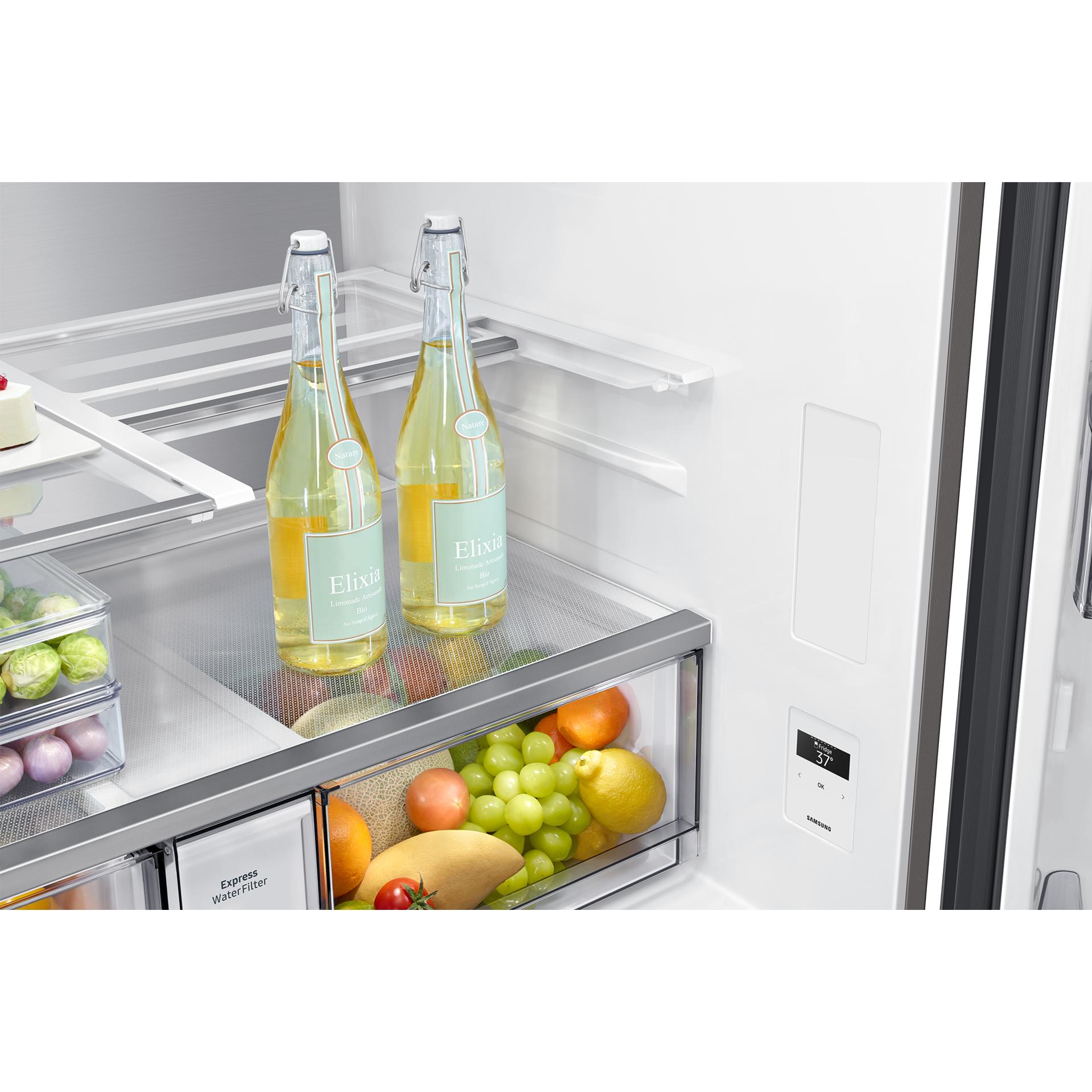 Samsung Bespoke 36-inch, 22.5 cu. ft. Counter Depth 4-Door Refrigerator with Beverage Center™ RF23DB960012AA IMAGE 9