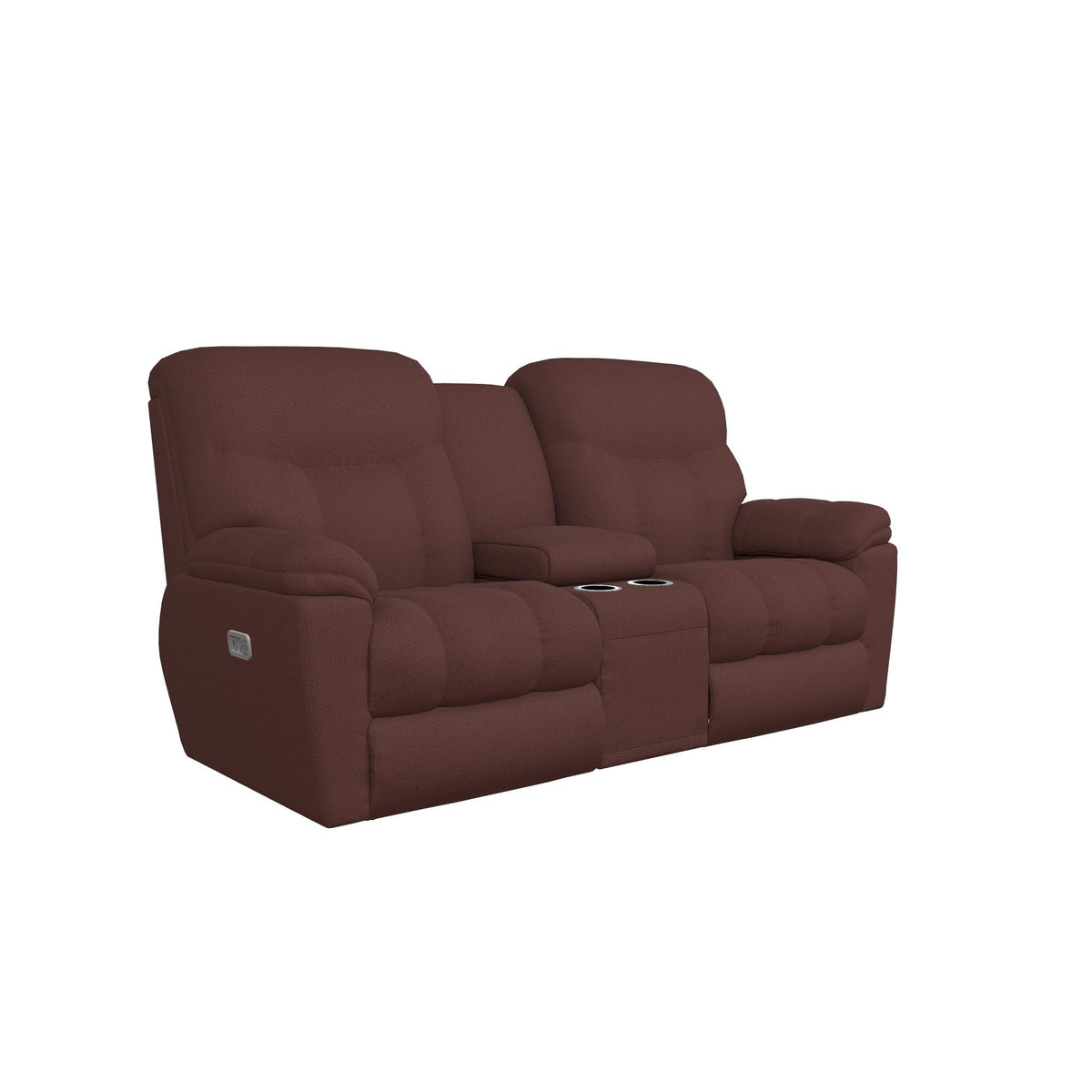 La-Z-Boy Morrison Power Reclining Loveseat w/ Headrest, Lumbar & Console - Burgundy IMAGE 1