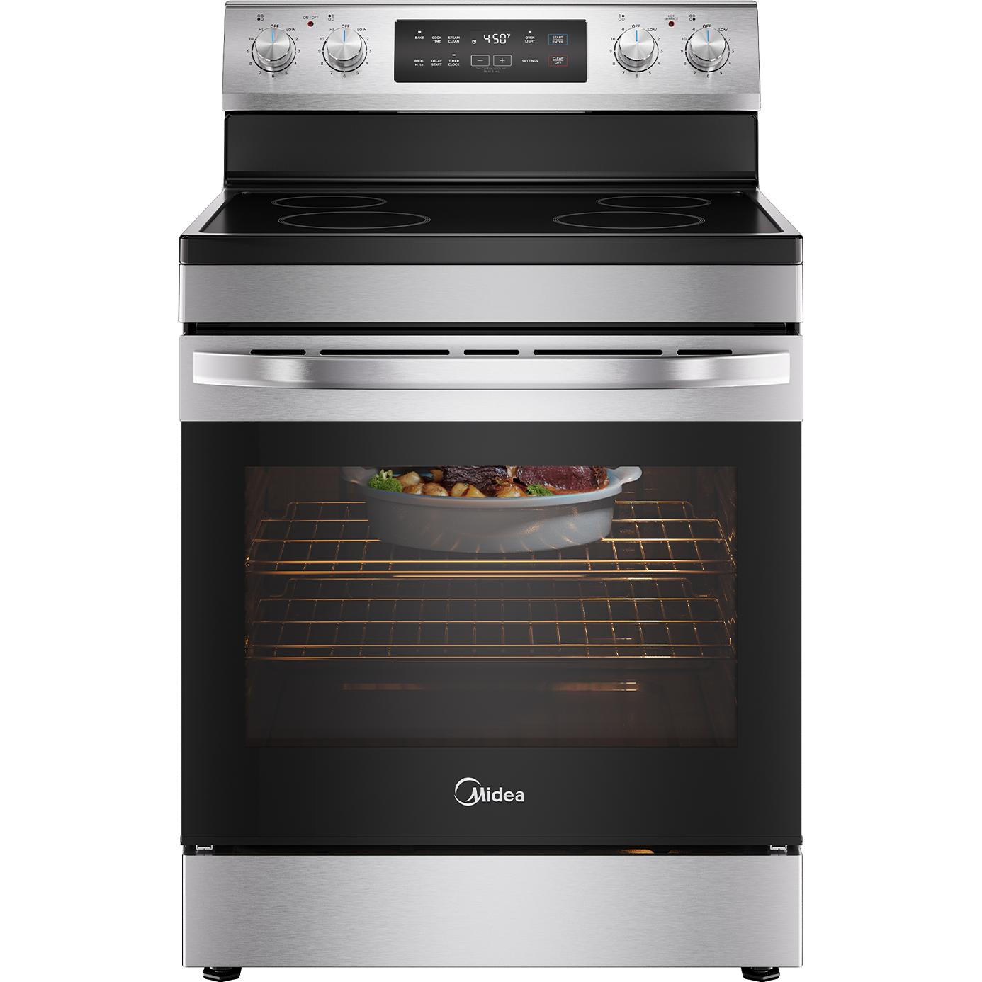 Midea 30-inch, 6.3 Cu.Ft. Free Standing Electric Range MER30B14ASTC IMAGE 2