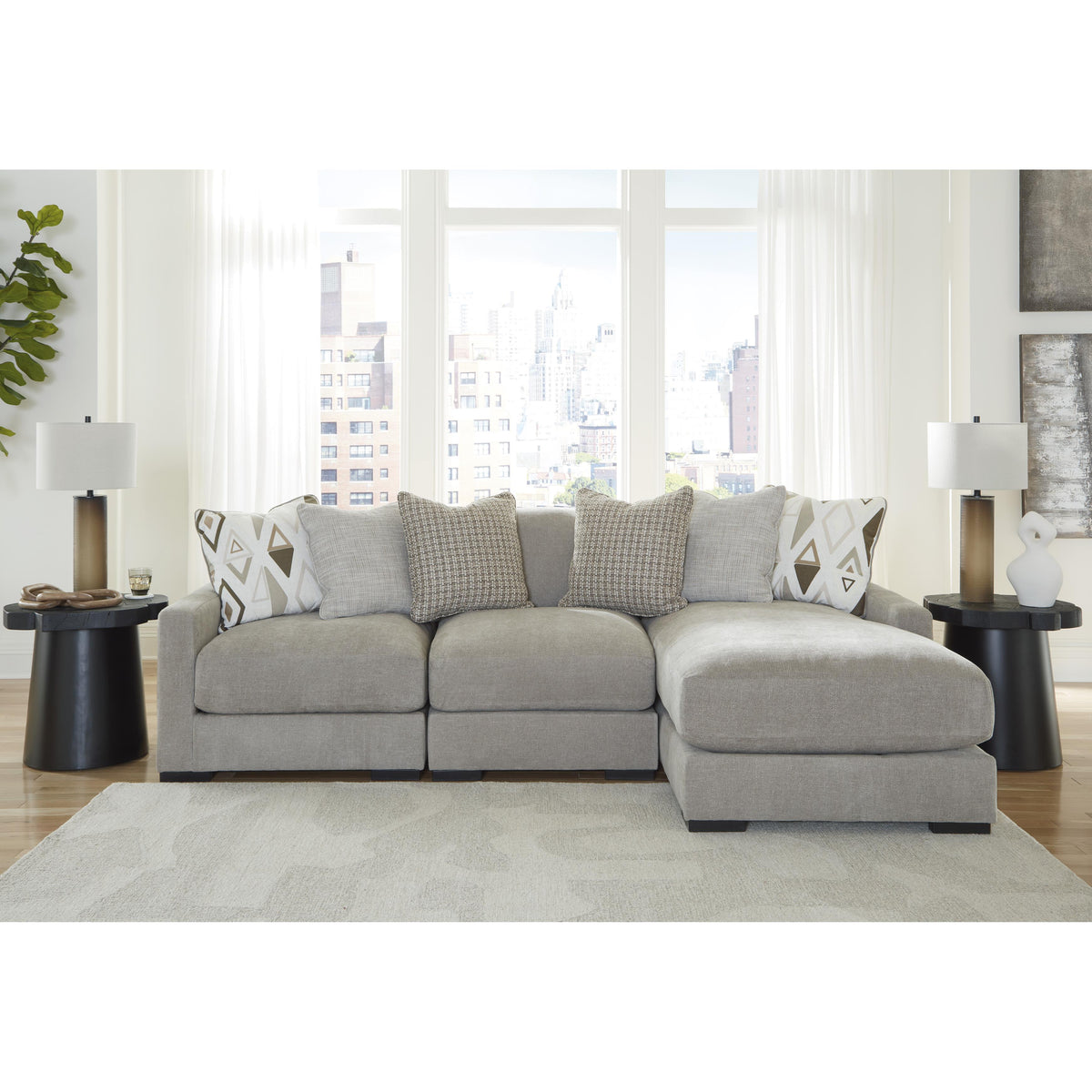Benchcraft Aslan Court 20305S4 3 pc Sofa Sectional with Chaise IMAGE 2