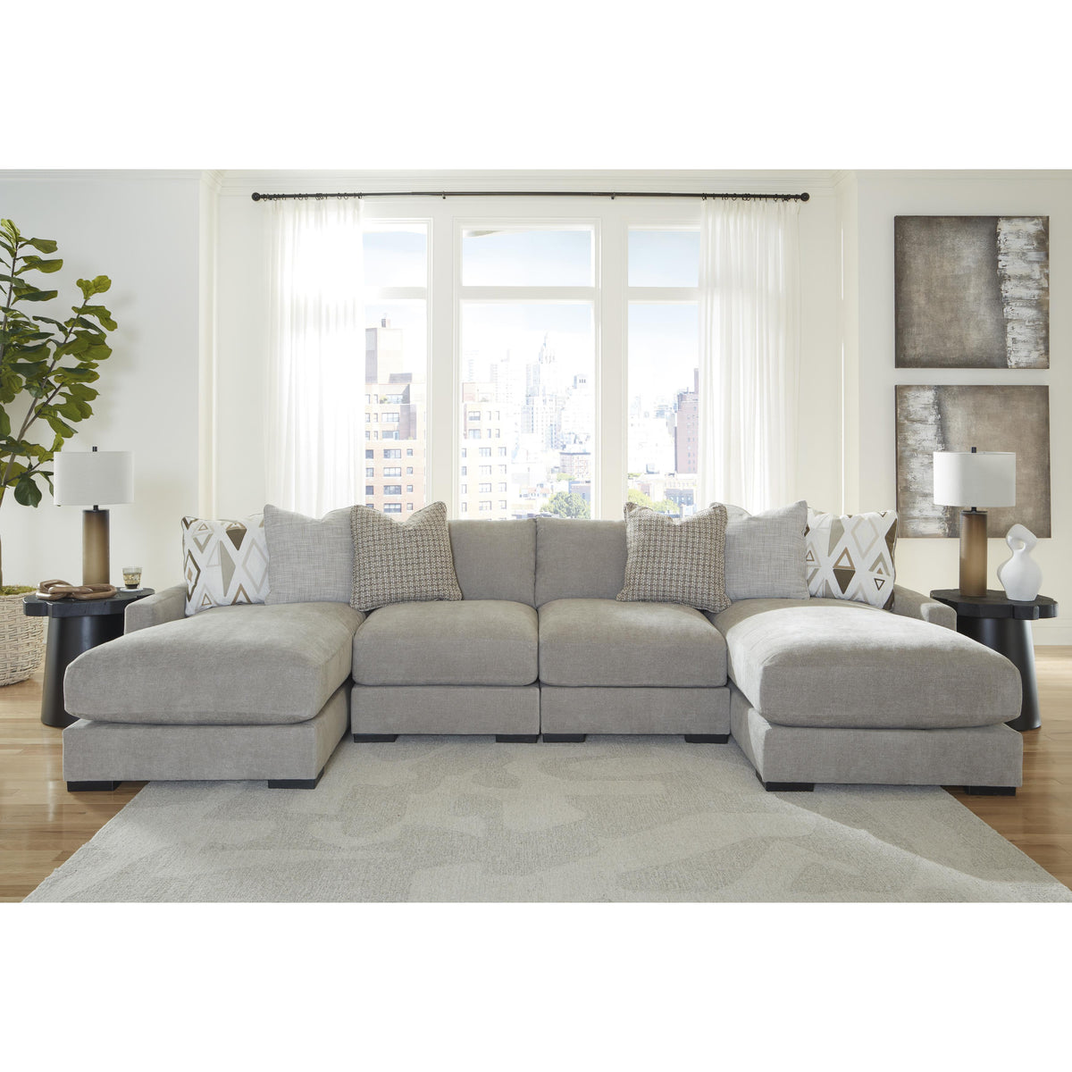 Benchcraft Aslan Court 20305S5 4 pc Sofa Pit Sectional IMAGE 3