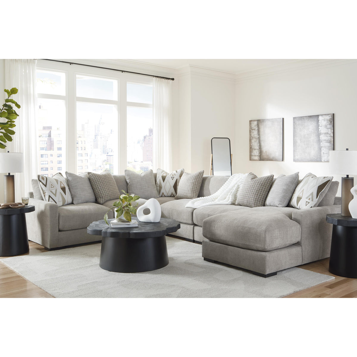 Benchcraft Aslan Court 20305S7 6 pc Sectional with Chaise IMAGE 3