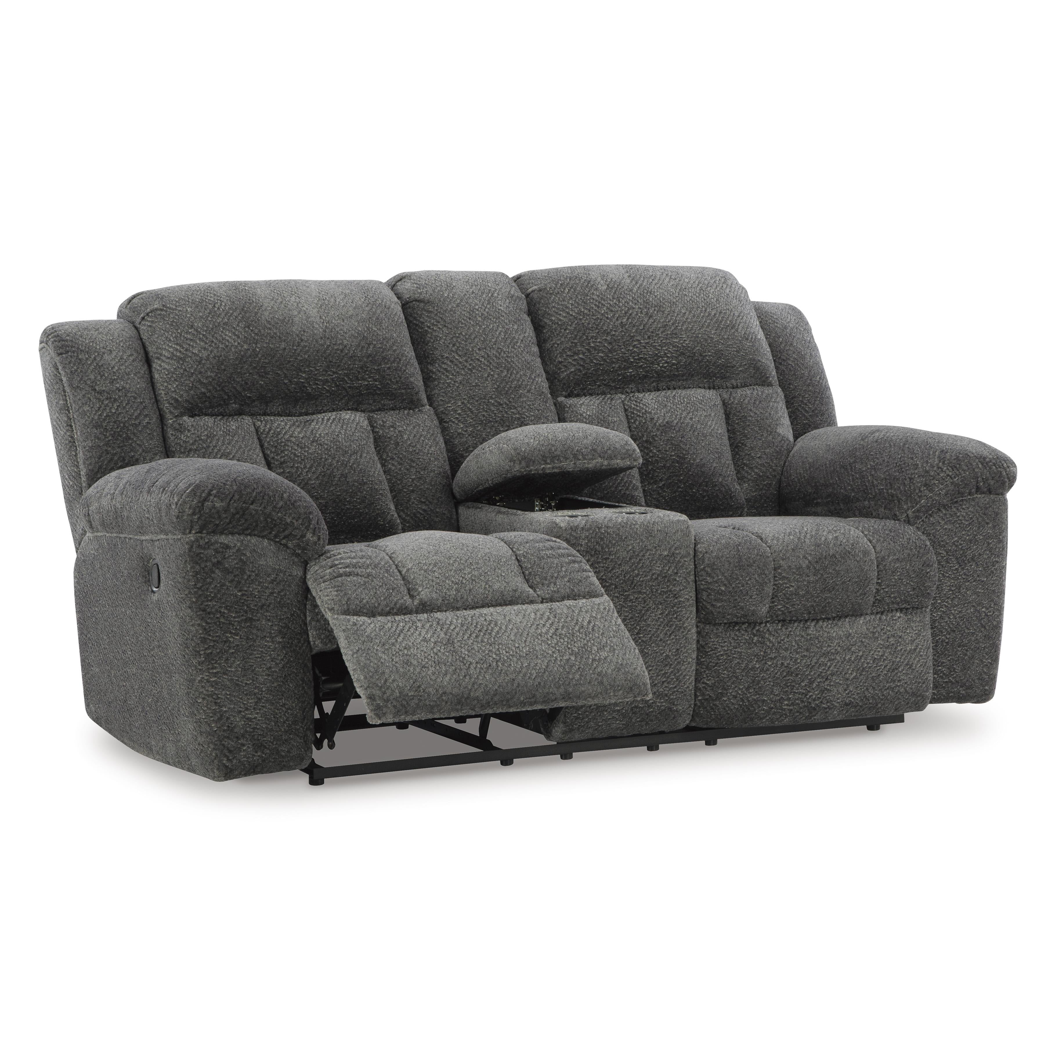 Signature Design by Ashley Frohn 3740694 Double Reclining Loveseat with Console IMAGE 2