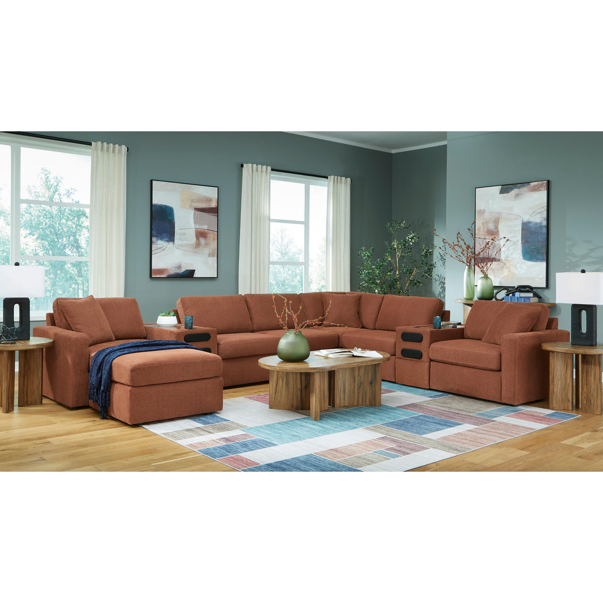 Signature Design by Ashley Modmax 92102S16 8 pc Sectional with Audio System IMAGE 4