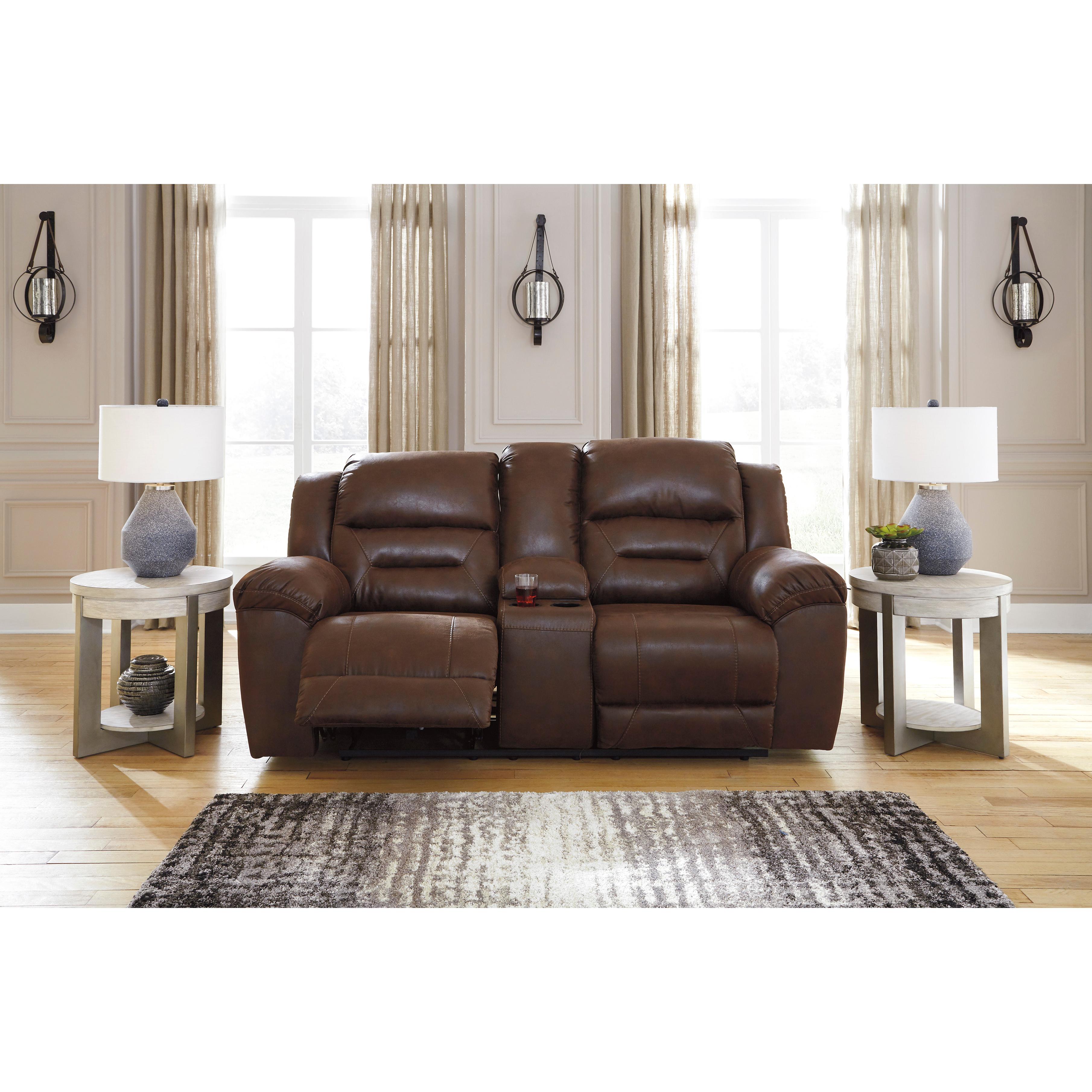 Signature Design by Ashley Stoneland 3990494C Double Reclining Loveseat with Console IMAGE 4