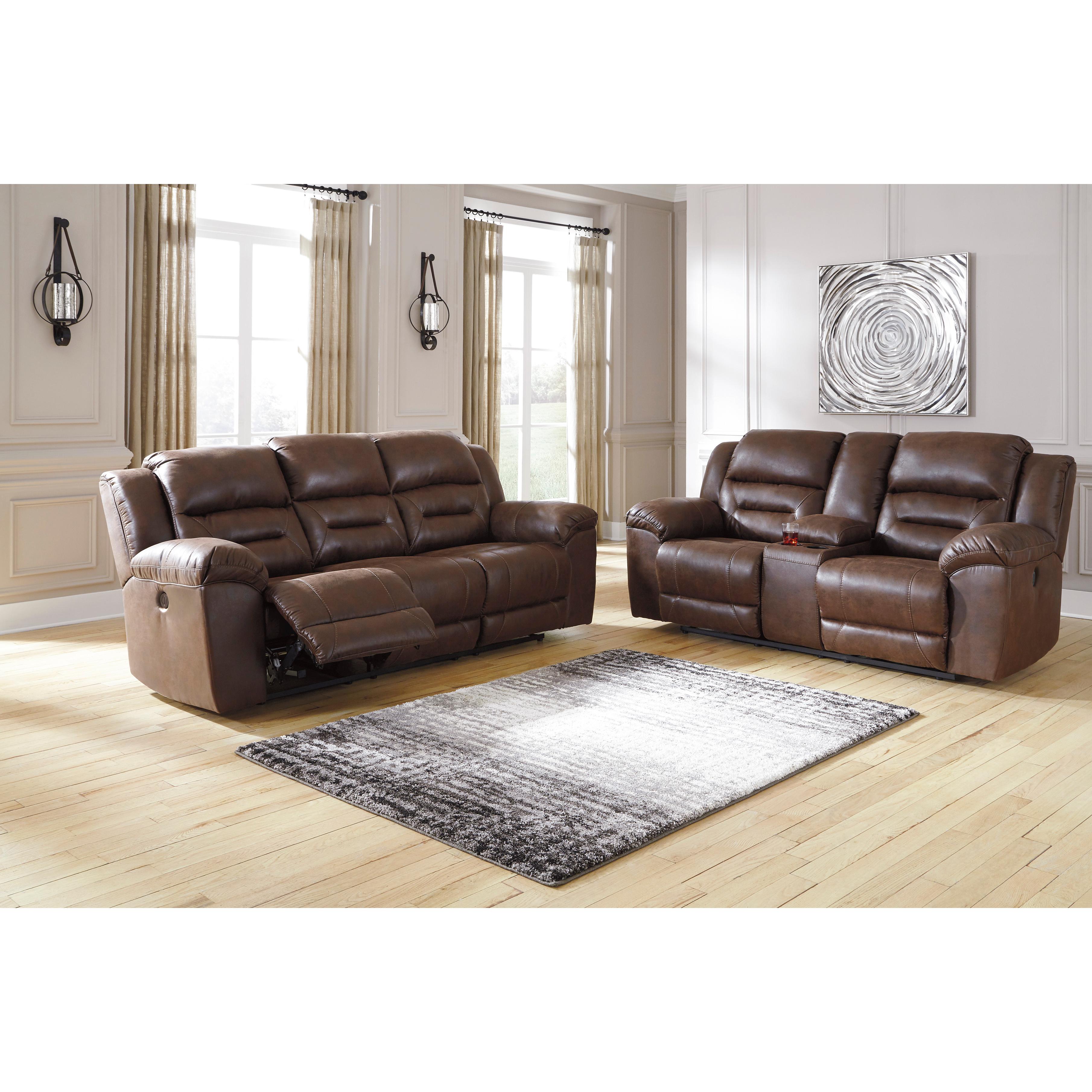 Signature Design by Ashley Stoneland 3990496C Double Reclining Power Loveseat with Console IMAGE 7