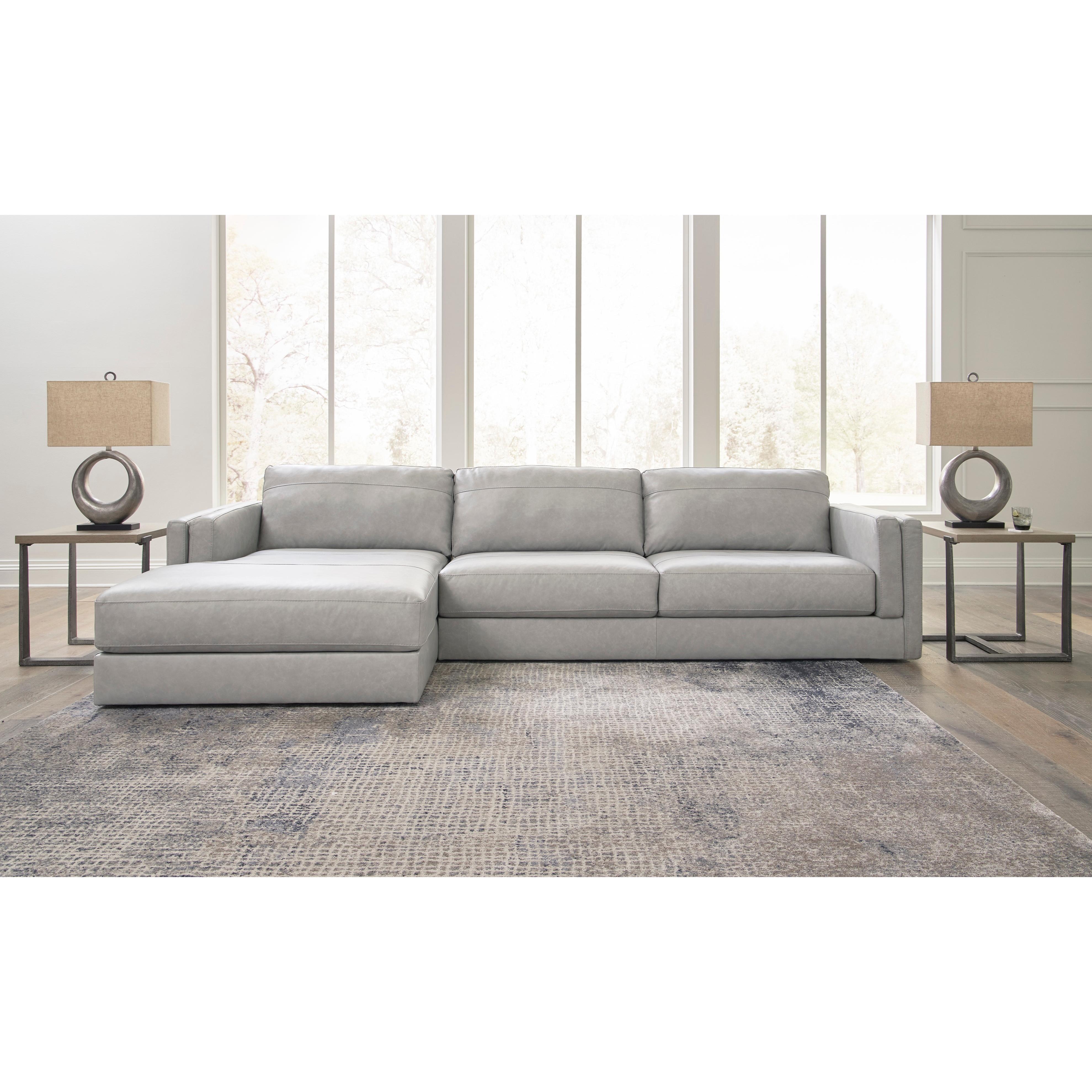 Signature Design by Ashley Amiata 57404S1C 2 pc Sectional with Chaise IMAGE 4