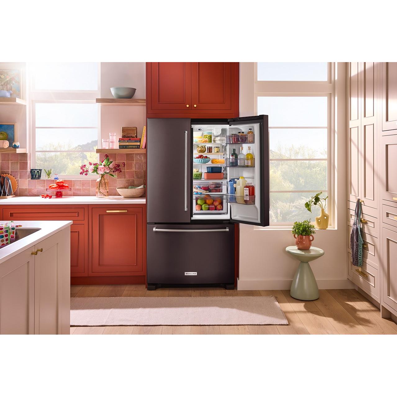 KitchenAid 36-inch, 20 cu. ft. Counter-Depth French 3-Door Refrigerator with Water Dispenser KRFC136RBS IMAGE 13