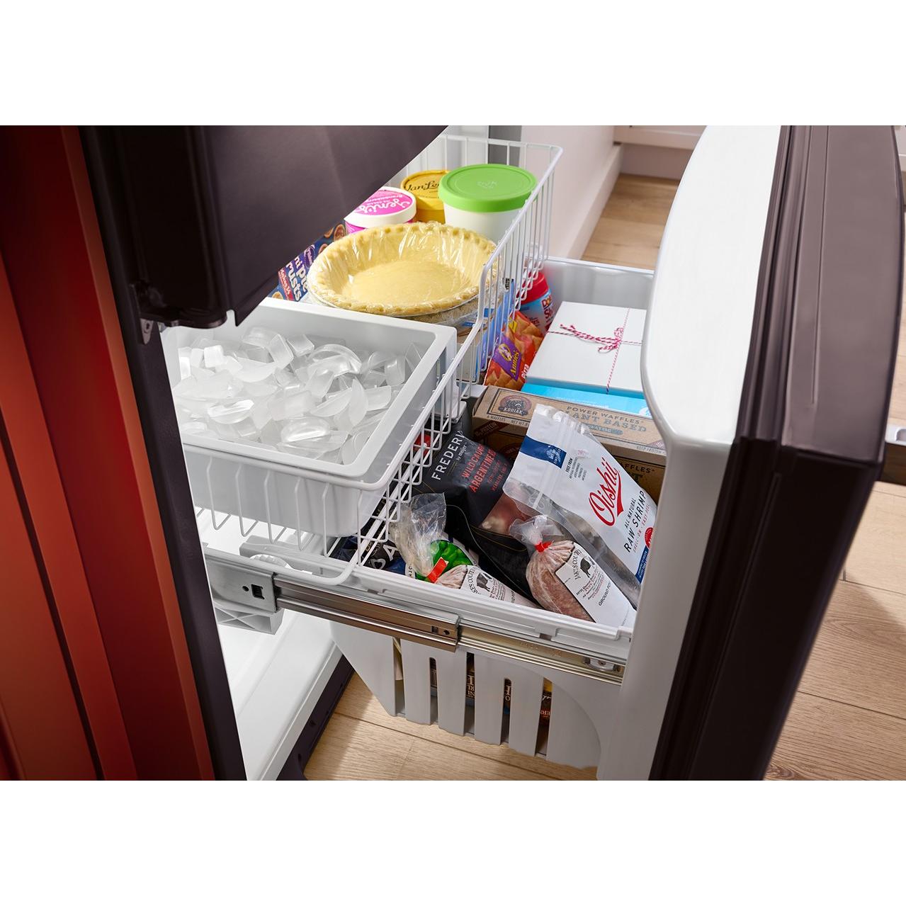 KitchenAid 36-inch, 20 cu. ft. Counter-Depth French 3-Door Refrigerator with Water Dispenser KRFC136RBS IMAGE 8