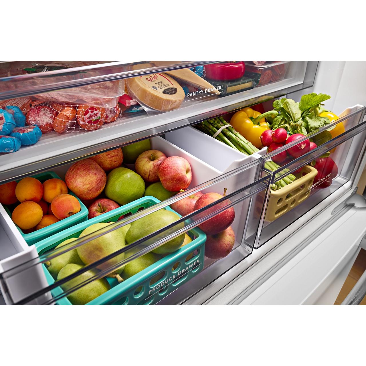 KitchenAid 36-inch, 20 cu. ft. Counter-Depth French 3-Door Refrigerator with Water Dispenser KRFC136RWH IMAGE 10