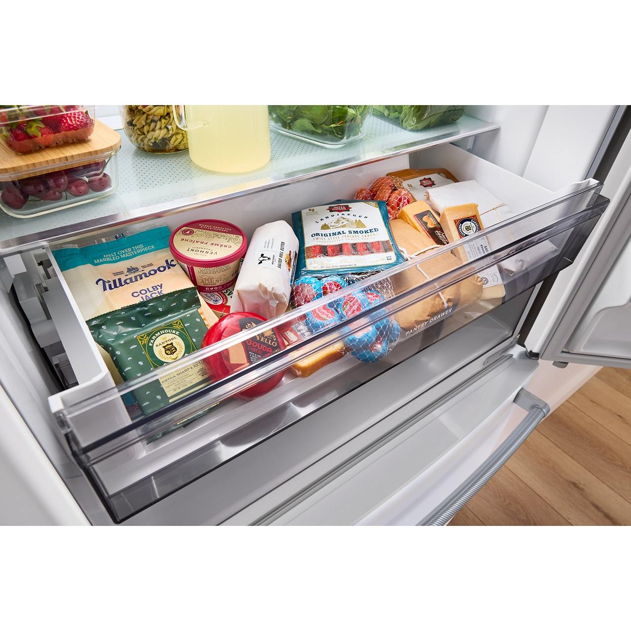 KitchenAid 36-inch, 20 cu. ft. Counter-Depth French 3-Door Refrigerator with Water Dispenser KRFC136RWH IMAGE 9