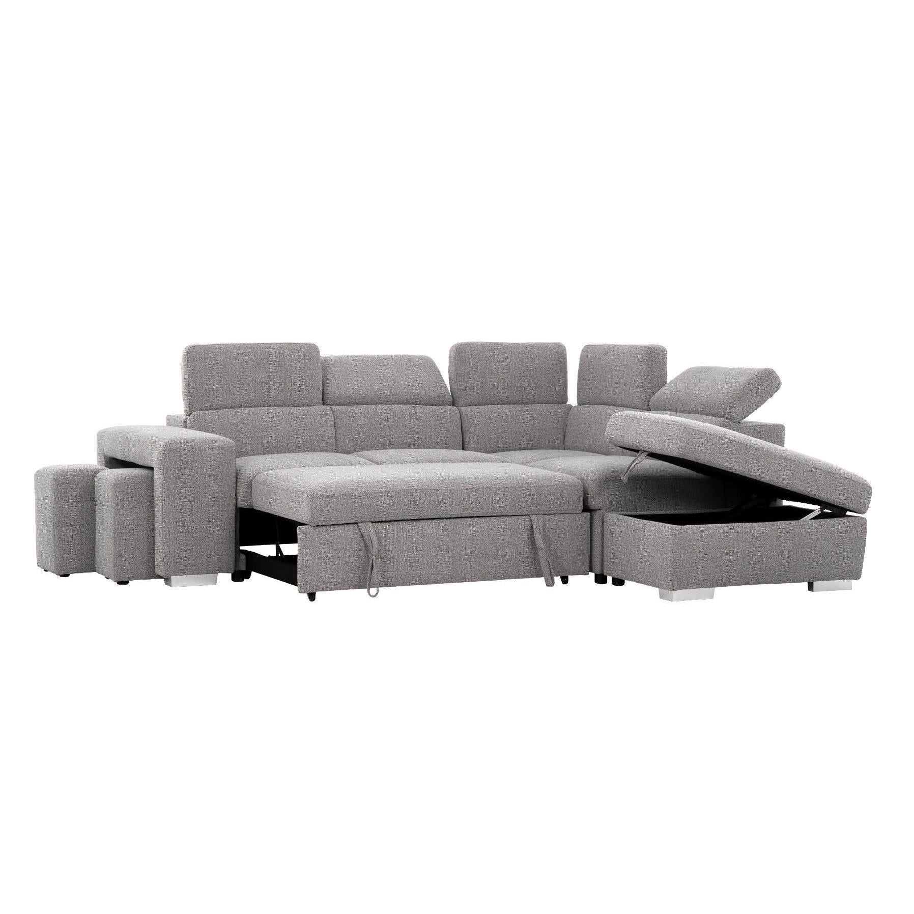Primo International Pamina 3 pcs Sleeper Sectional - Thora Stone IMAGE 1