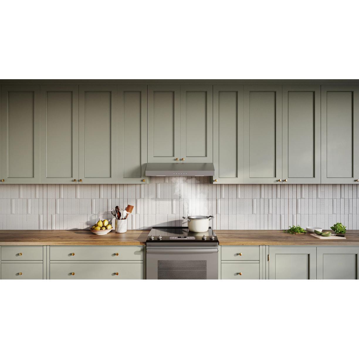 Broan 30-inch Glacier Series GLA3 Under-Cabinet Range Hood GLA3304SS IMAGE 6