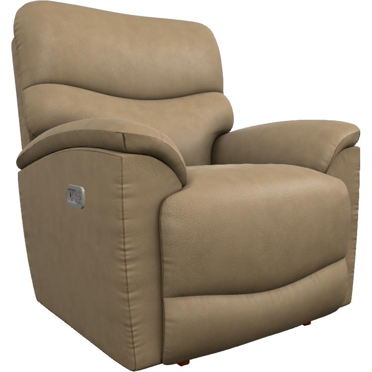 La-Z-Boy Trouper Power Rocking Recliner w/ Headrest & Lumbar - Grey IMAGE 1