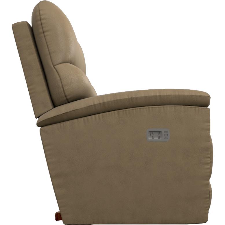 La-Z-Boy Trouper Power Rocking Recliner w/ Headrest & Lumbar - Grey IMAGE 3