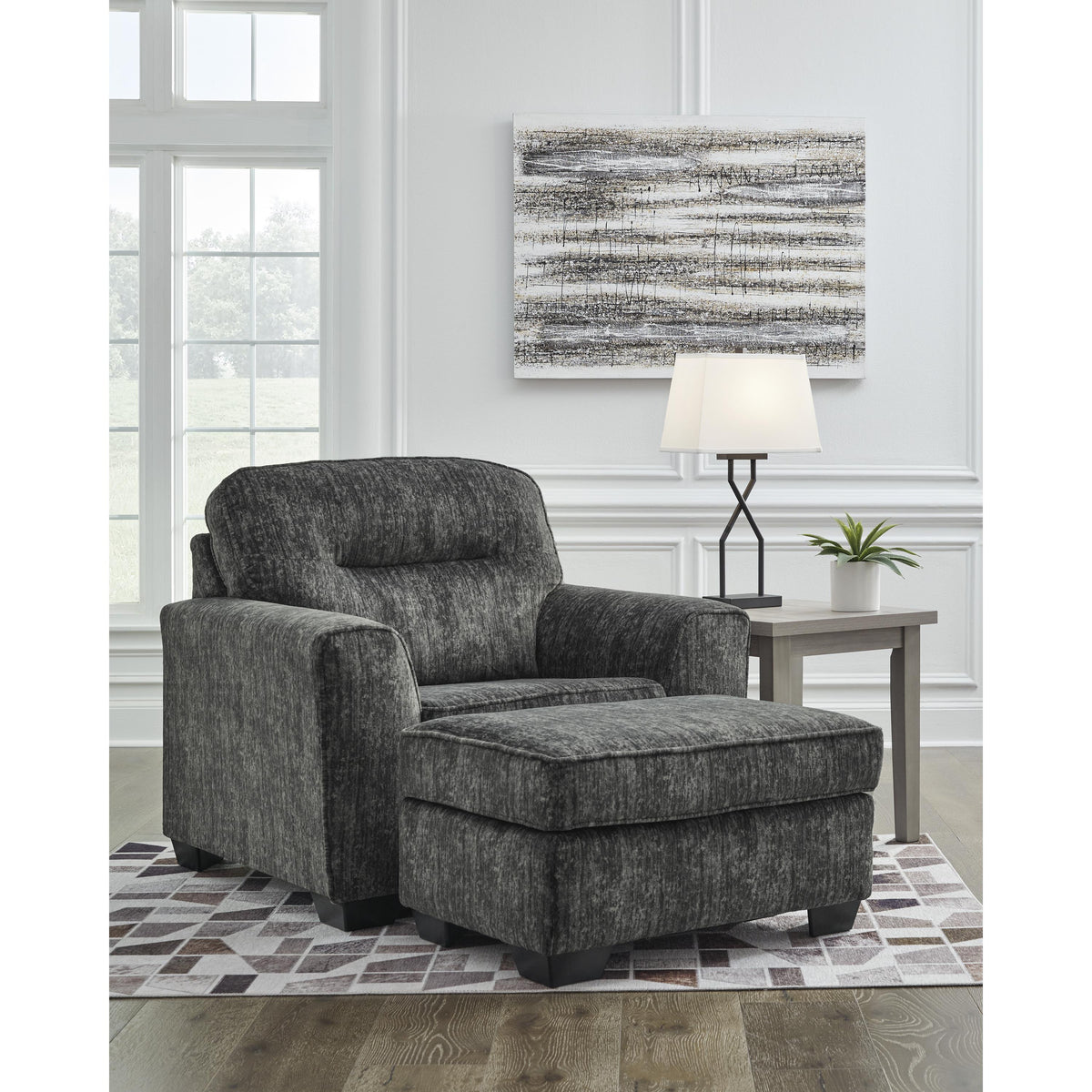 Signature Design by Ashley Lonoke 50504U2 Oversized Chair and Ottoman IMAGE 1