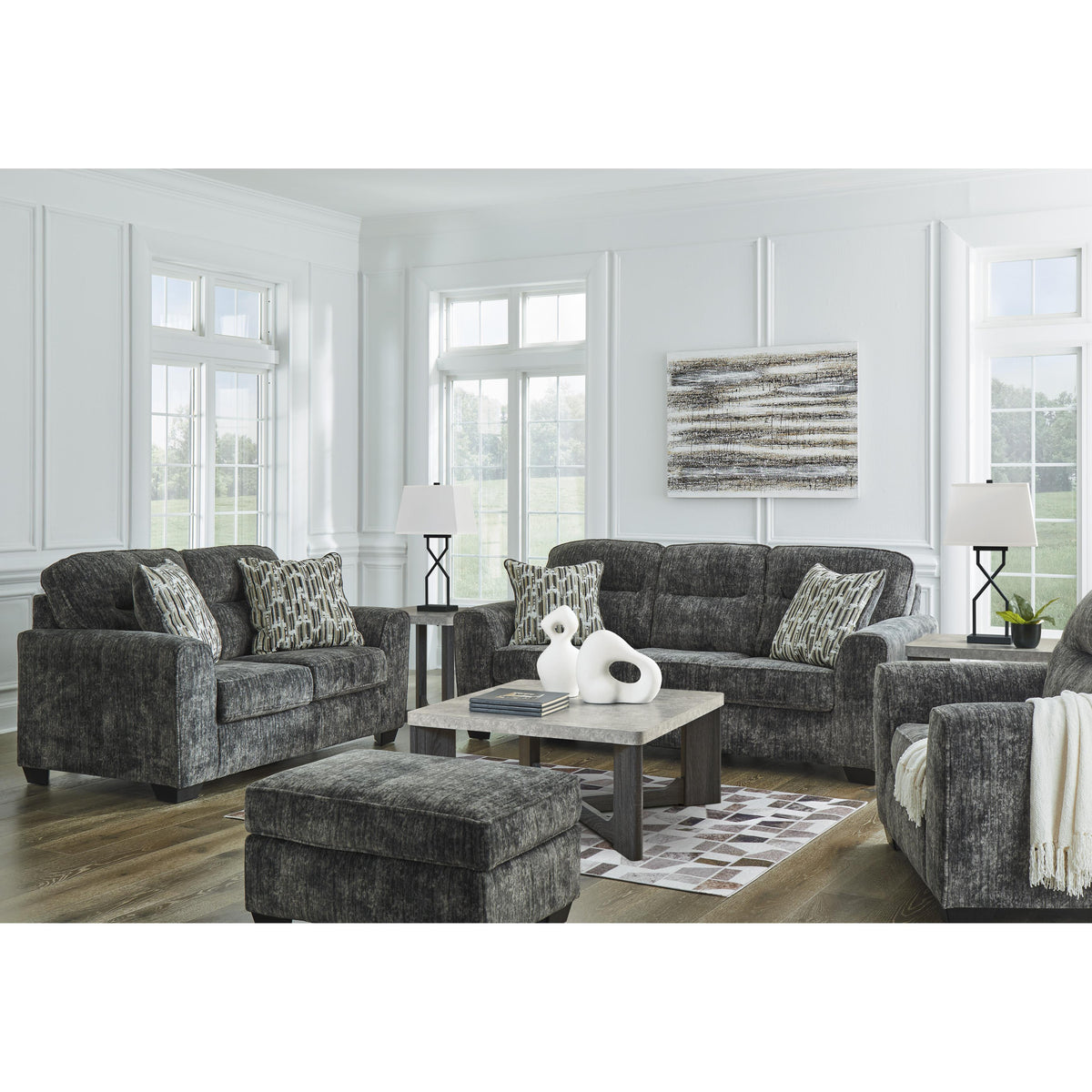 Signature Design by Ashley Lonoke 50504U2 Oversized Chair and Ottoman IMAGE 4