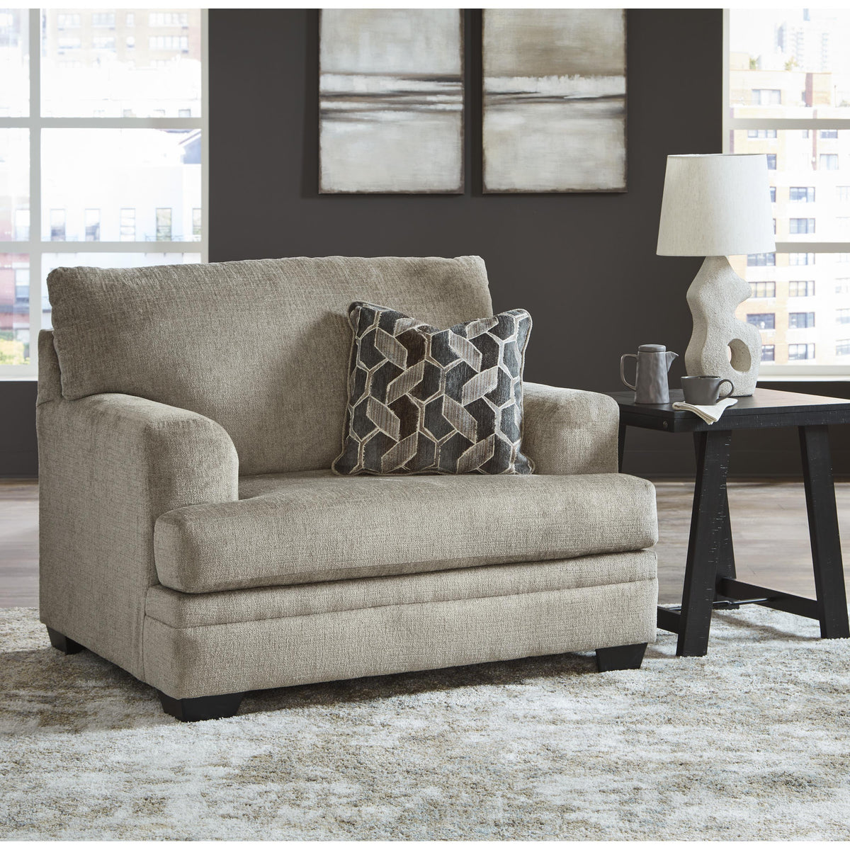 Signature Design by Ashley Stonemeade 59504U2 Oversized Chair and Ottoman IMAGE 2