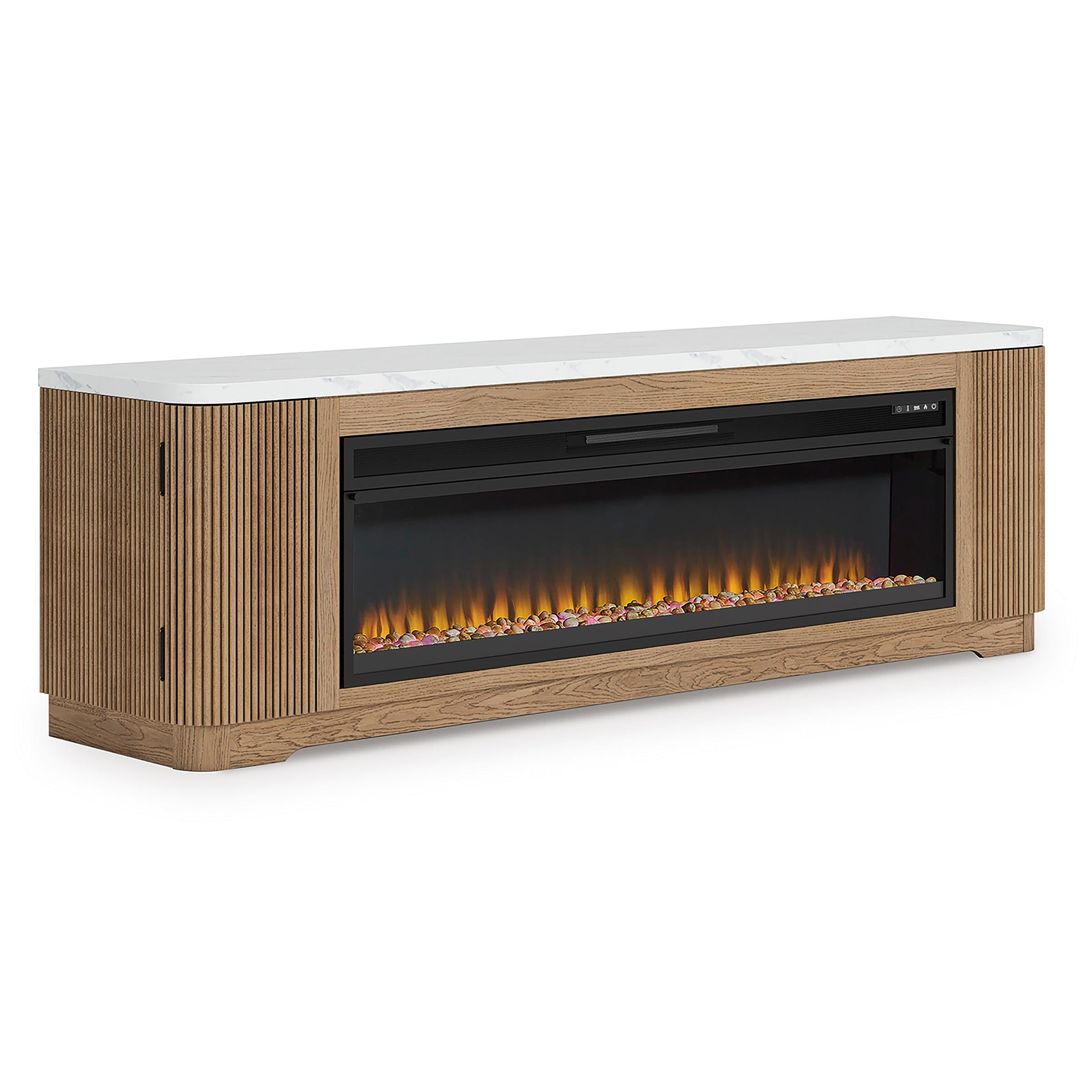 Signature Design by Ashley Camdill W808W1 80" TV Stand with Electric Fireplace IMAGE 2