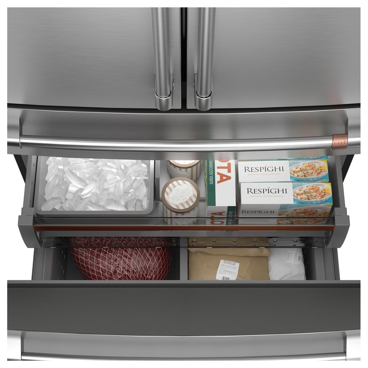 Café 36-inch, 23.2 Cu. Ft. Smart Counter-Depth 4-Door French-Door Refrigerator CJE23DP2WS1 IMAGE 3