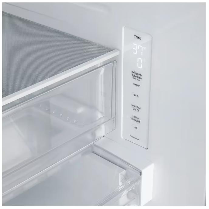LG 33-inch, 25 cu. ft. Freestanding 3-Door French Door Refrigerator with Ice and Water Dispenser LF25H6330S IMAGE 7