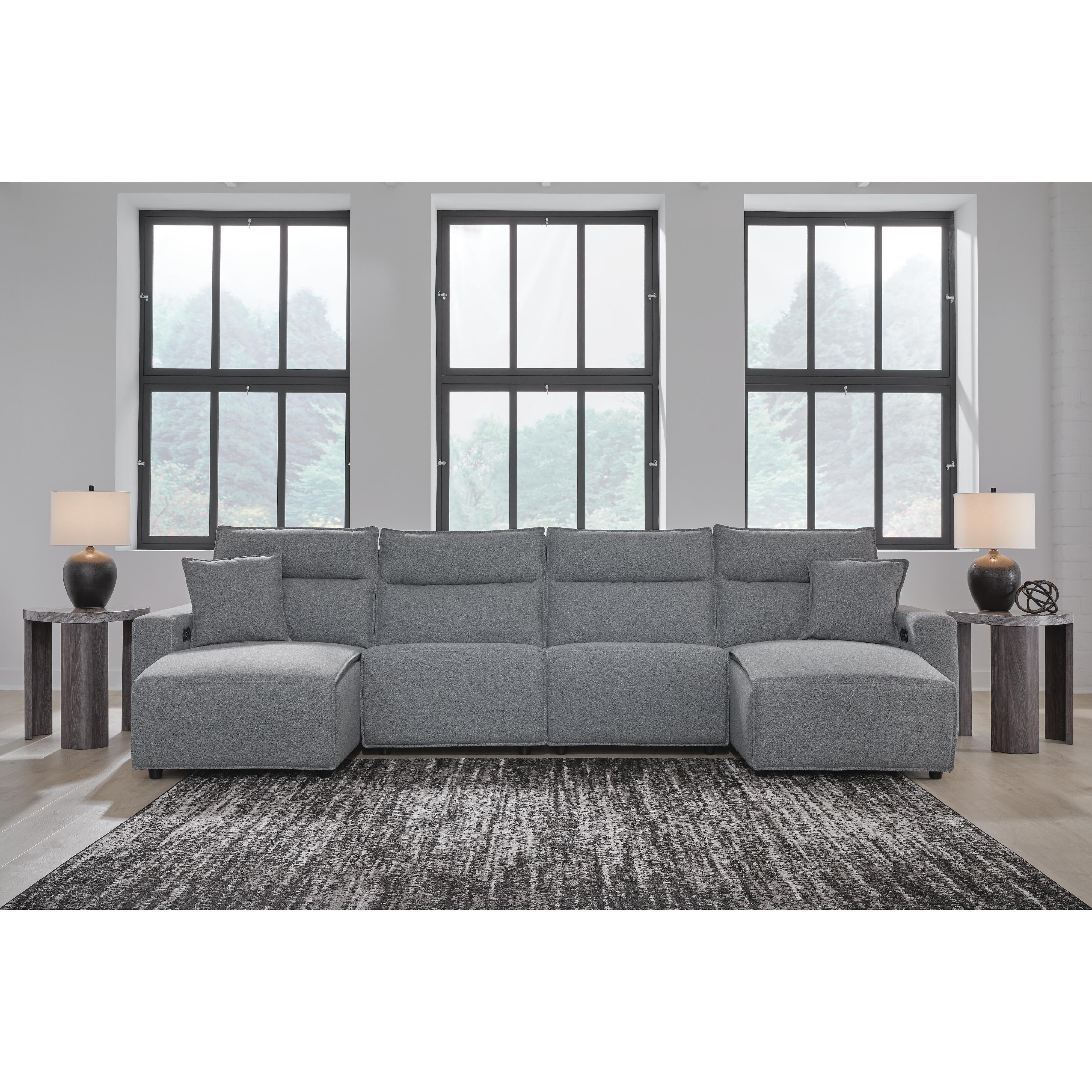 Signature Design by Ashley Modmax 65906S37 4 pc Reclining Sectional with Double Chaise IMAGE 2