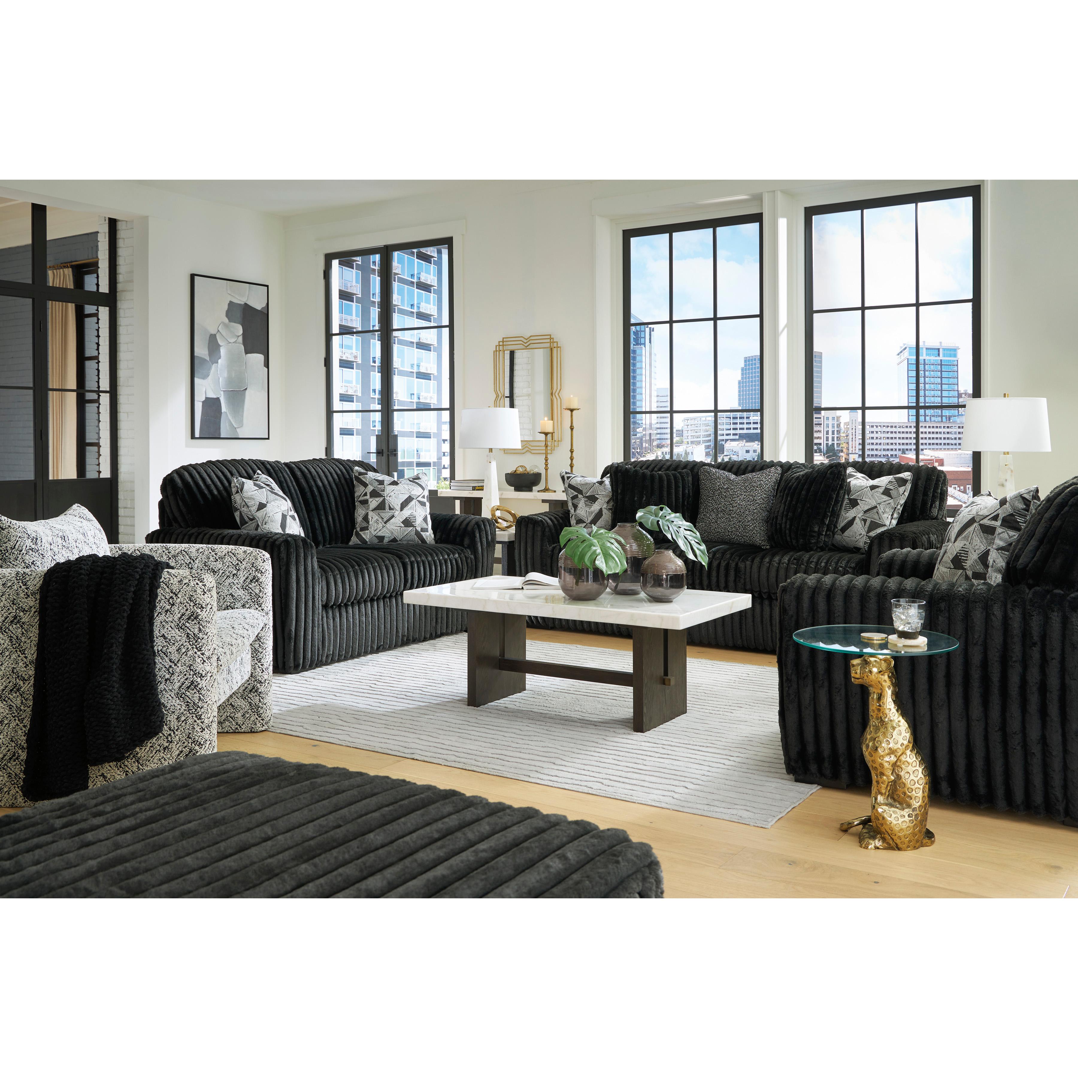 Signature Design by Ashley Midnight-Madness 9810323 Chair and a Half IMAGE 6