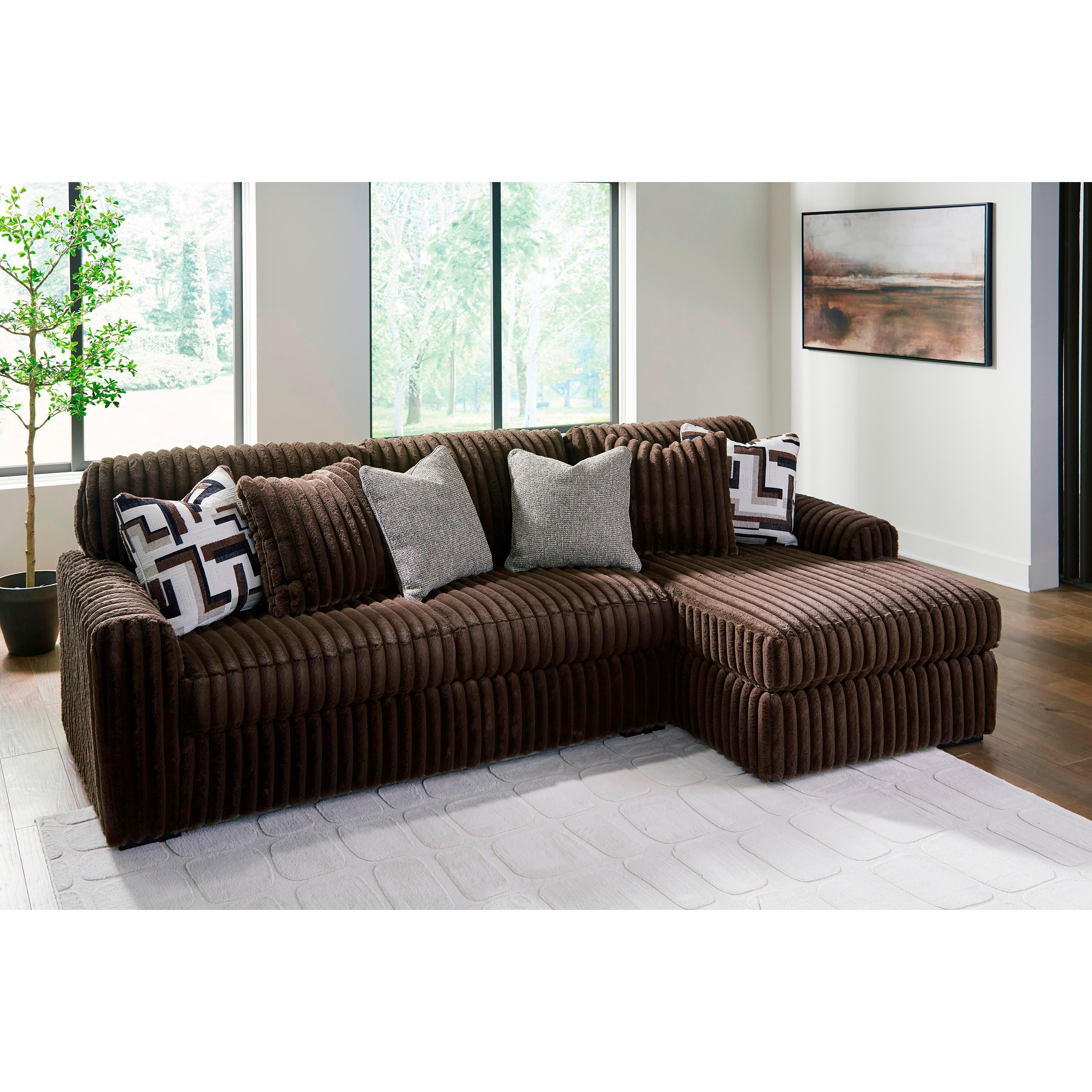 Signature Design by Ashley Midnight-Madness 98104S2 2 pc Sectional Sofa with Chaise IMAGE 6