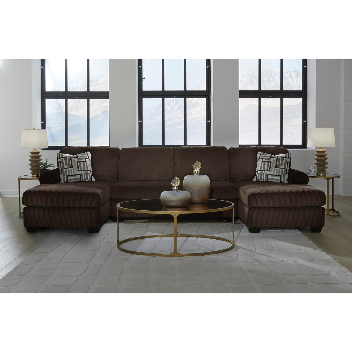 Signature Design by Ashley Kimlee PC35603S3 3 pc Sectional with Double Chaise IMAGE 3