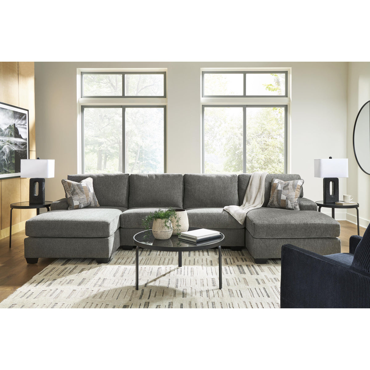 Signature Design by Ashley Clarington PC48405S7 3 pc Sleeper Sectional with Double Chaise IMAGE 5