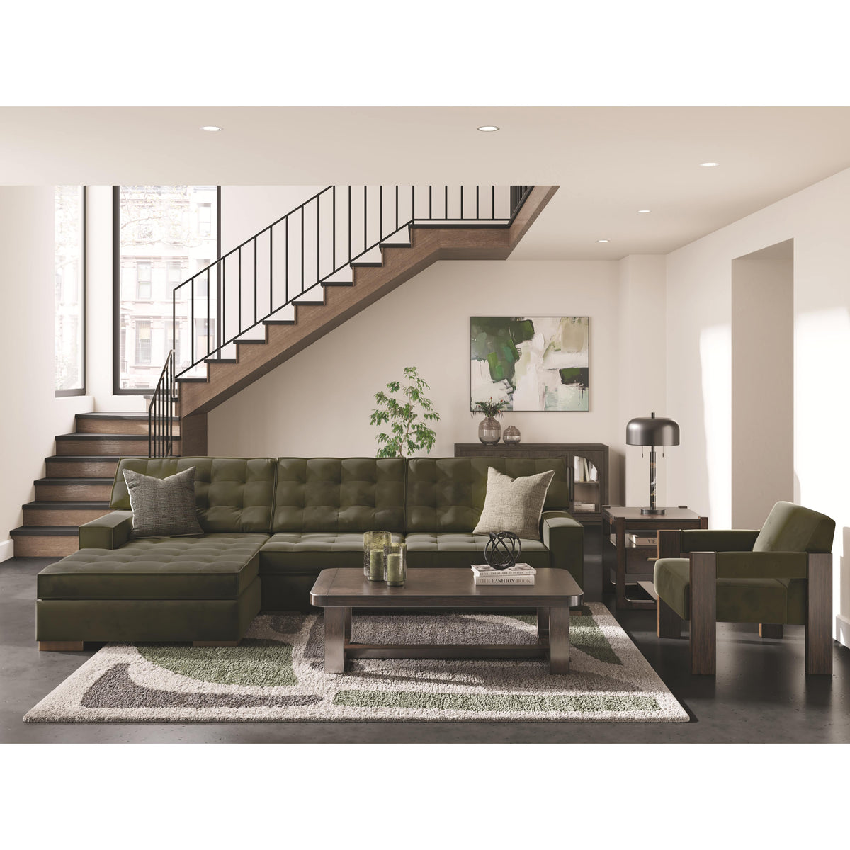 Signature Design by Ashley Caspian-Town PC61702S1 2 pc Sectional with Chaise IMAGE 3