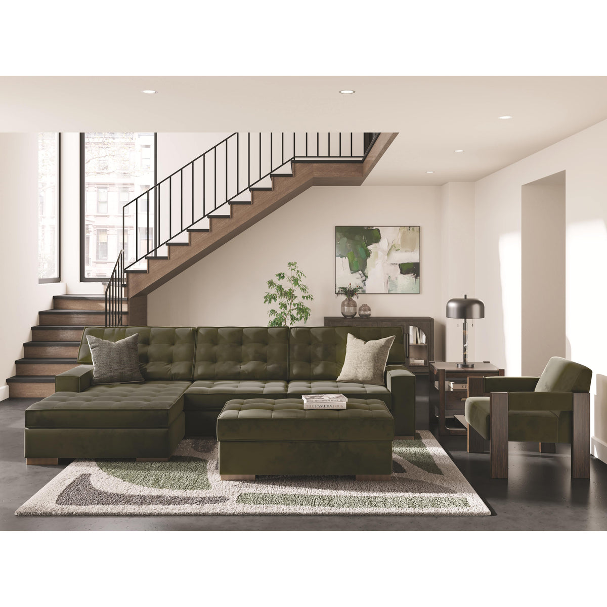 Signature Design by Ashley Caspian-Town PC61702S1 2 pc Sectional with Chaise IMAGE 5