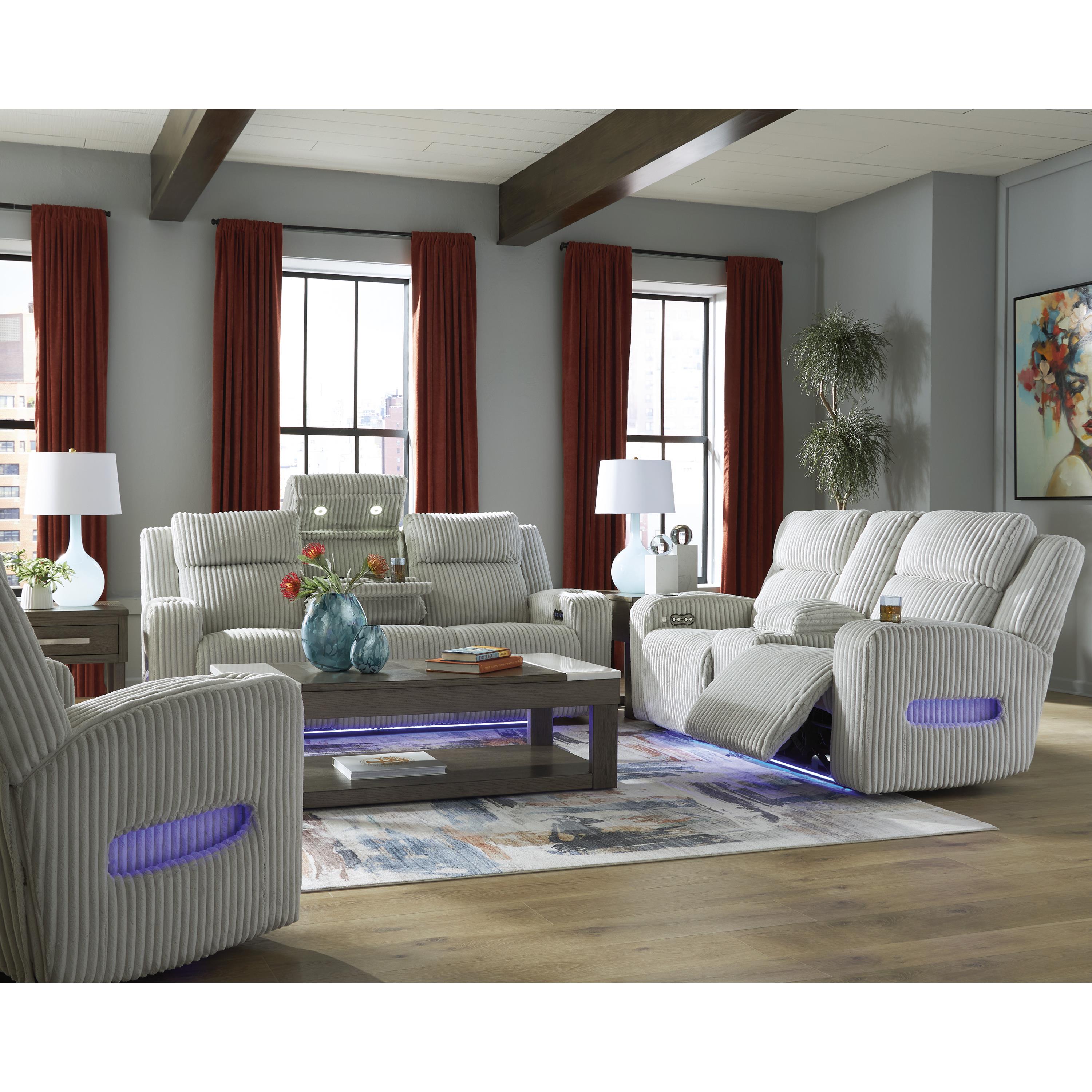 Signature Design by Ashley Forest Lake PC6420315 Power Reclining Sofa with Adjustable Headrest IMAGE 17