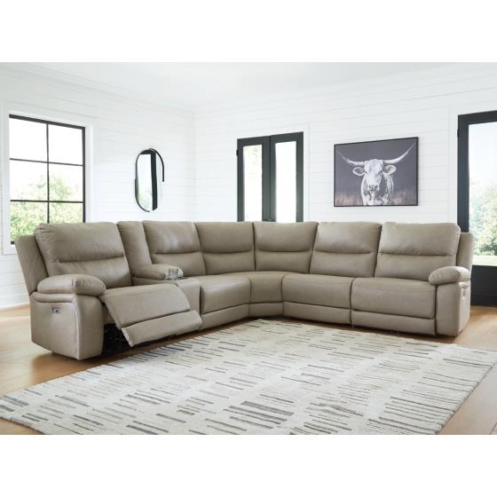 Signature Design by Ashley Narwhal Place PC99201S10 6 pc Power Reclining Sectional IMAGE 2