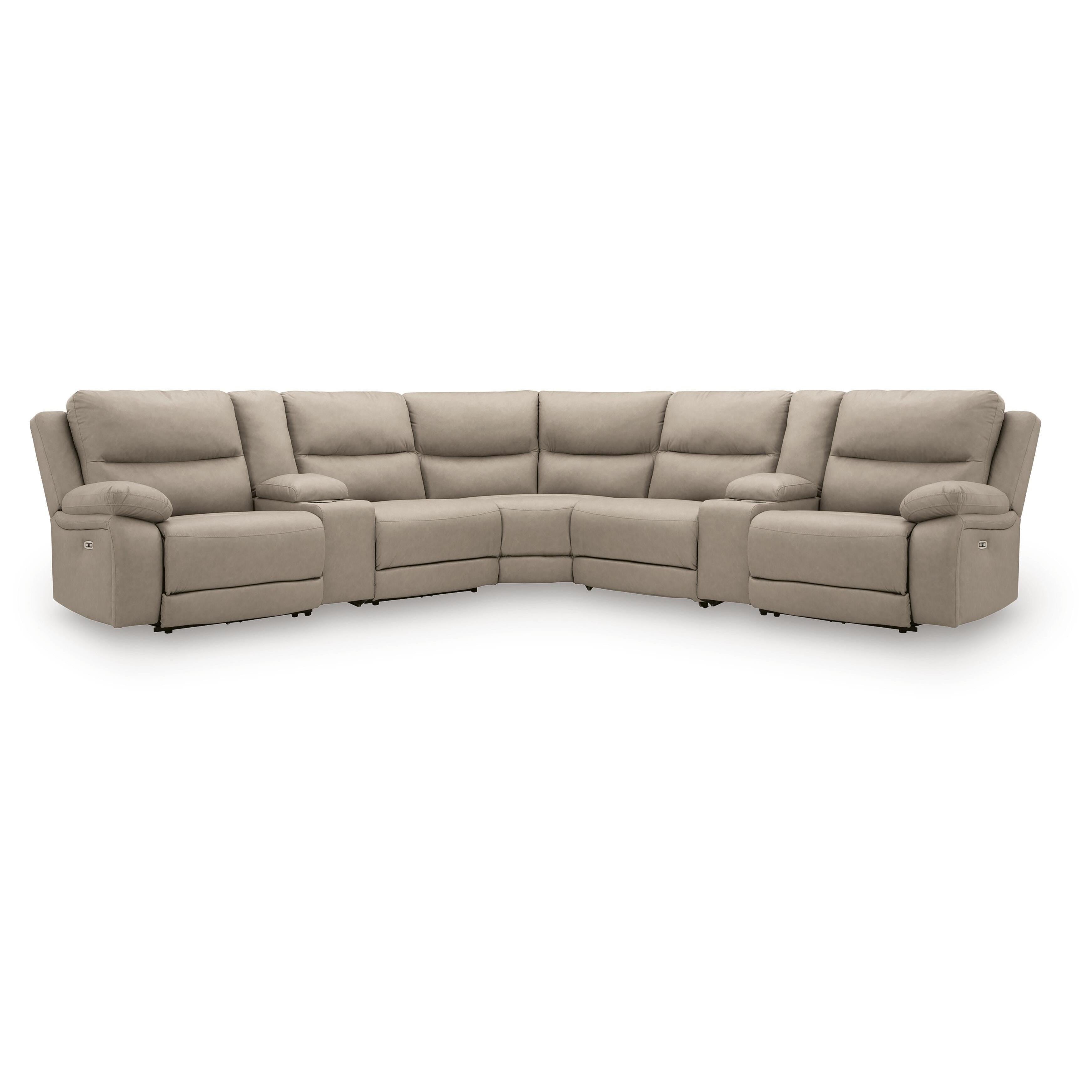Signature Design by Ashley Narwhal Place PC99201S34 7 pc Reclining Sectional with Storage Consoles IMAGE 1