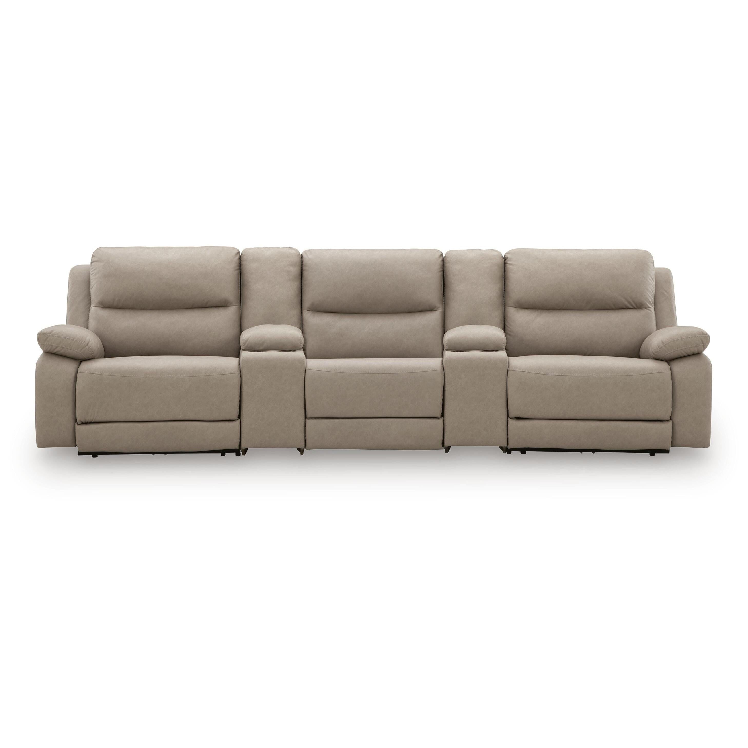 Signature Design by Ashley Narwhal Place PC99201S39 5 pc Reclining Sectional with Storage Consoles IMAGE 1