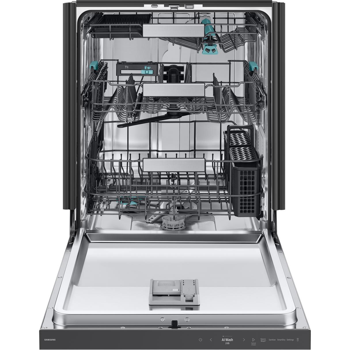Samsung Bespoke Built-In Dishwasher with Third Rack and AI Wash DW90F89T0USRAA IMAGE 2