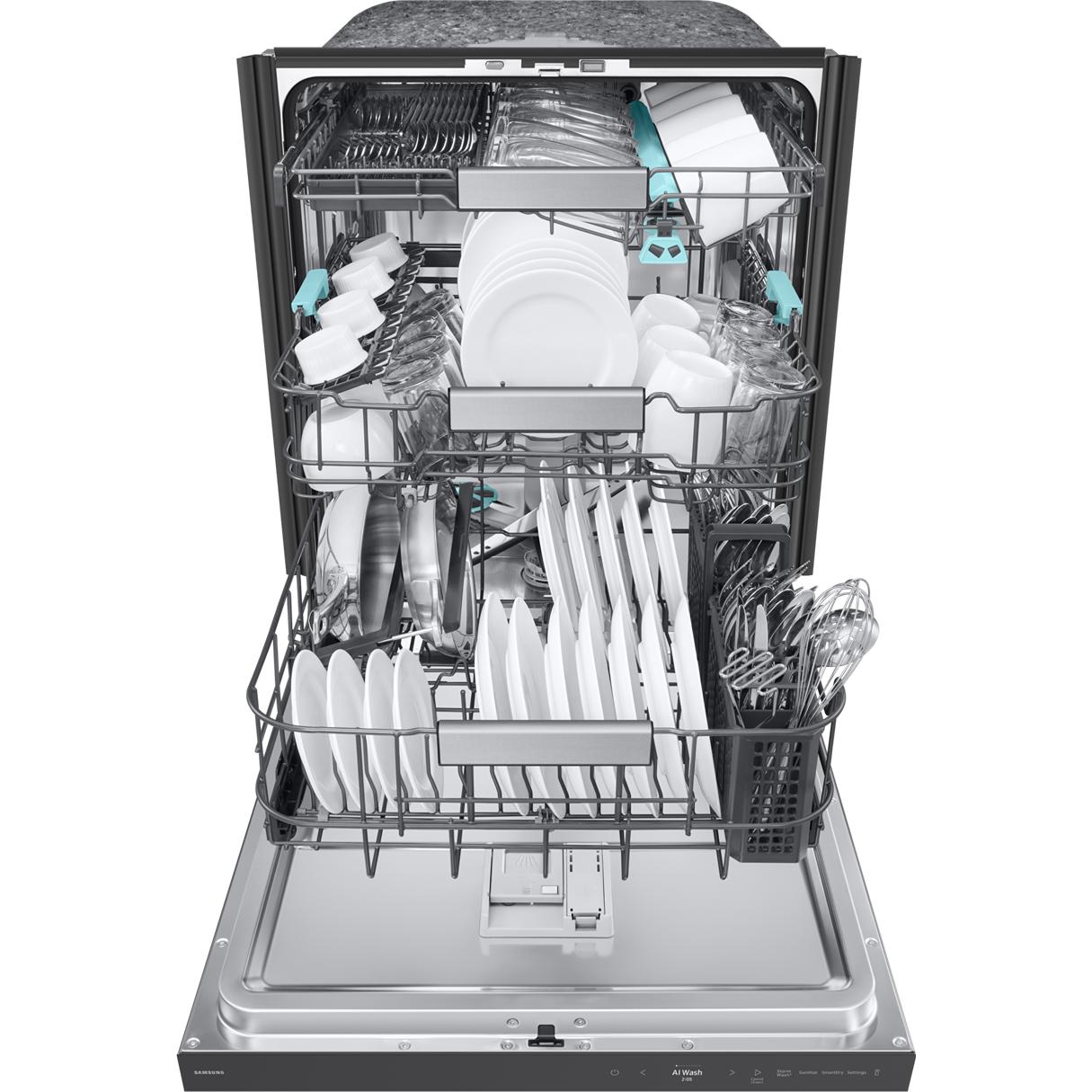Samsung Bespoke Built-In Dishwasher with Third Rack and AI Wash DW90F89T0USRAA IMAGE 3