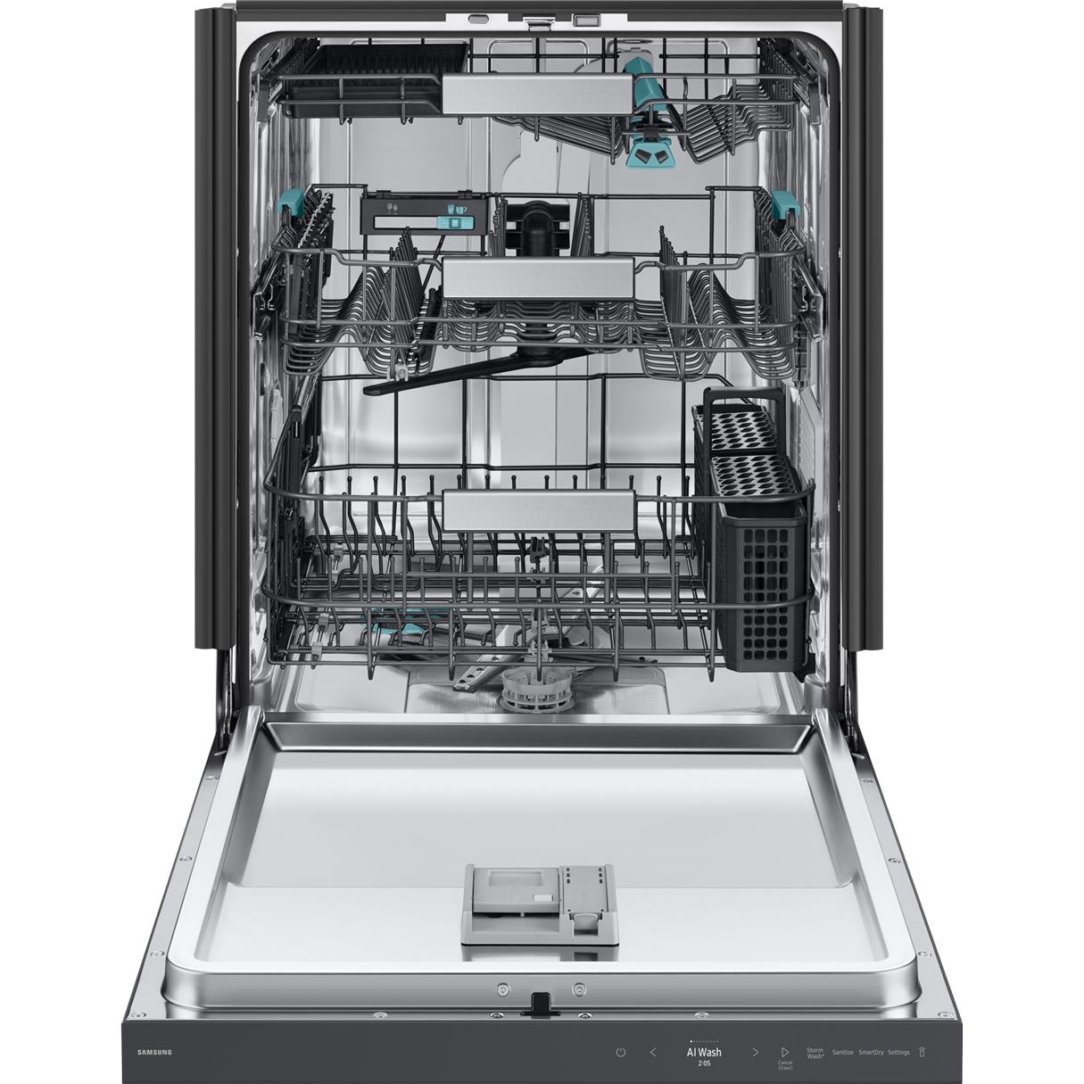 Samsung Bespoke Built-In Dishwasher with Third Rack and AI Wash DW90F89T0UMTAA IMAGE 2