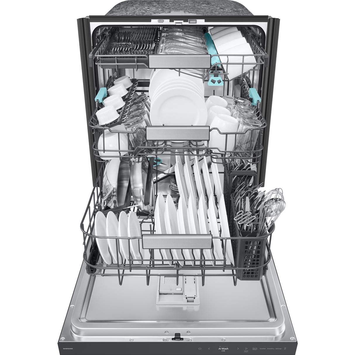 Samsung Bespoke Built-In Dishwasher with Third Rack and AI Wash DW90F89T0UMTAA IMAGE 3