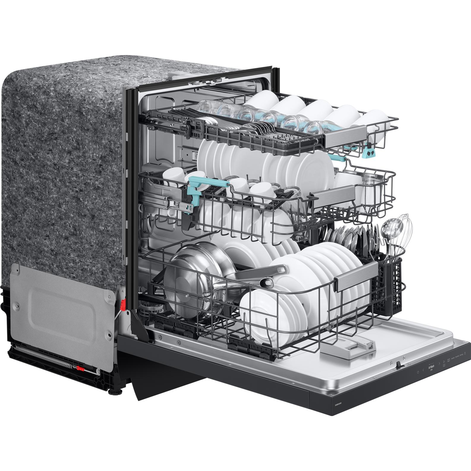 Samsung Bespoke Built-In Dishwasher with Third Rack and AI Wash DW90F89T0UMTAA IMAGE 5