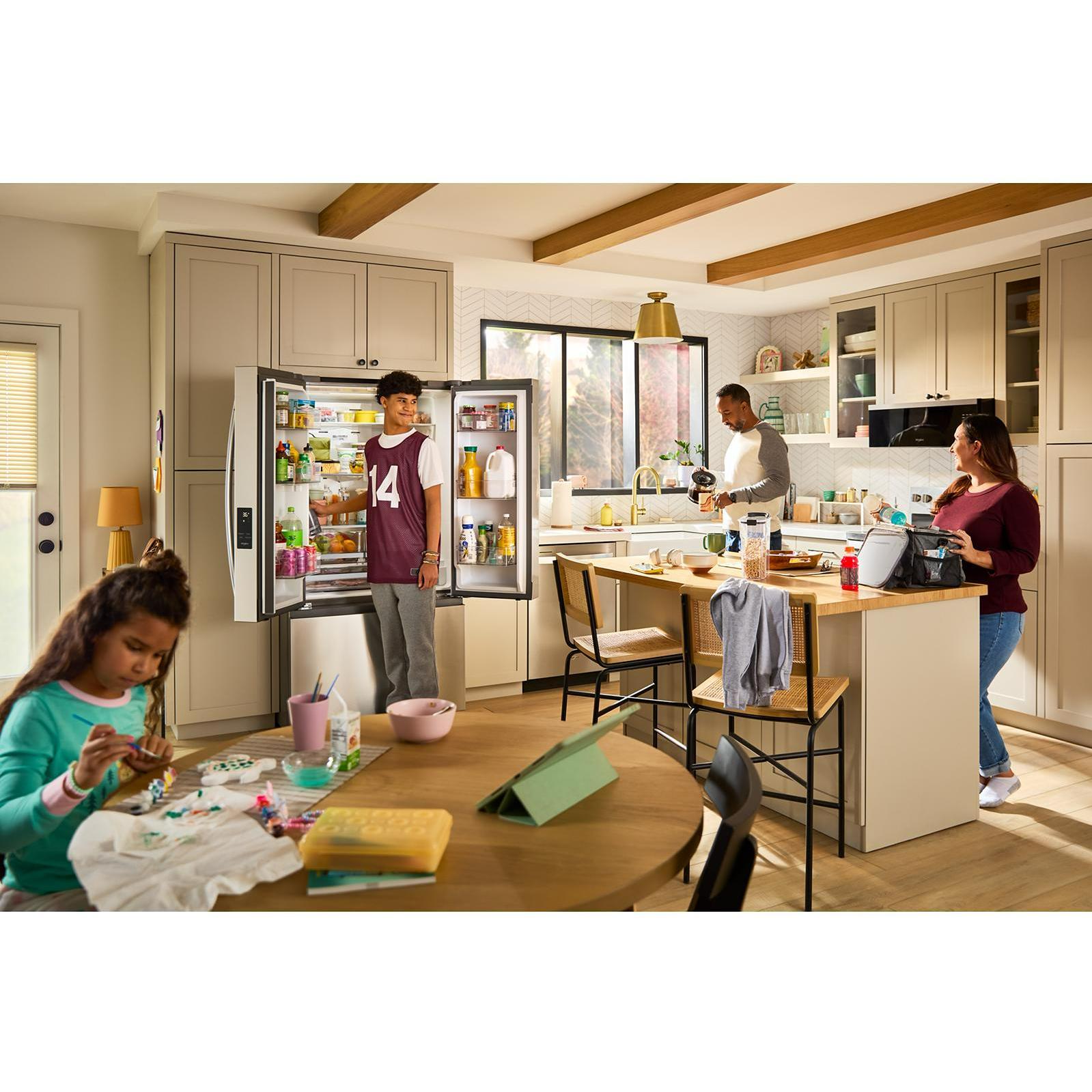 Whirlpool 36-inch, 31 cu. ft. Freestanding French 3- Door Refrigerator with Internal Water Dispenser WRFF3336SZ IMAGE 19