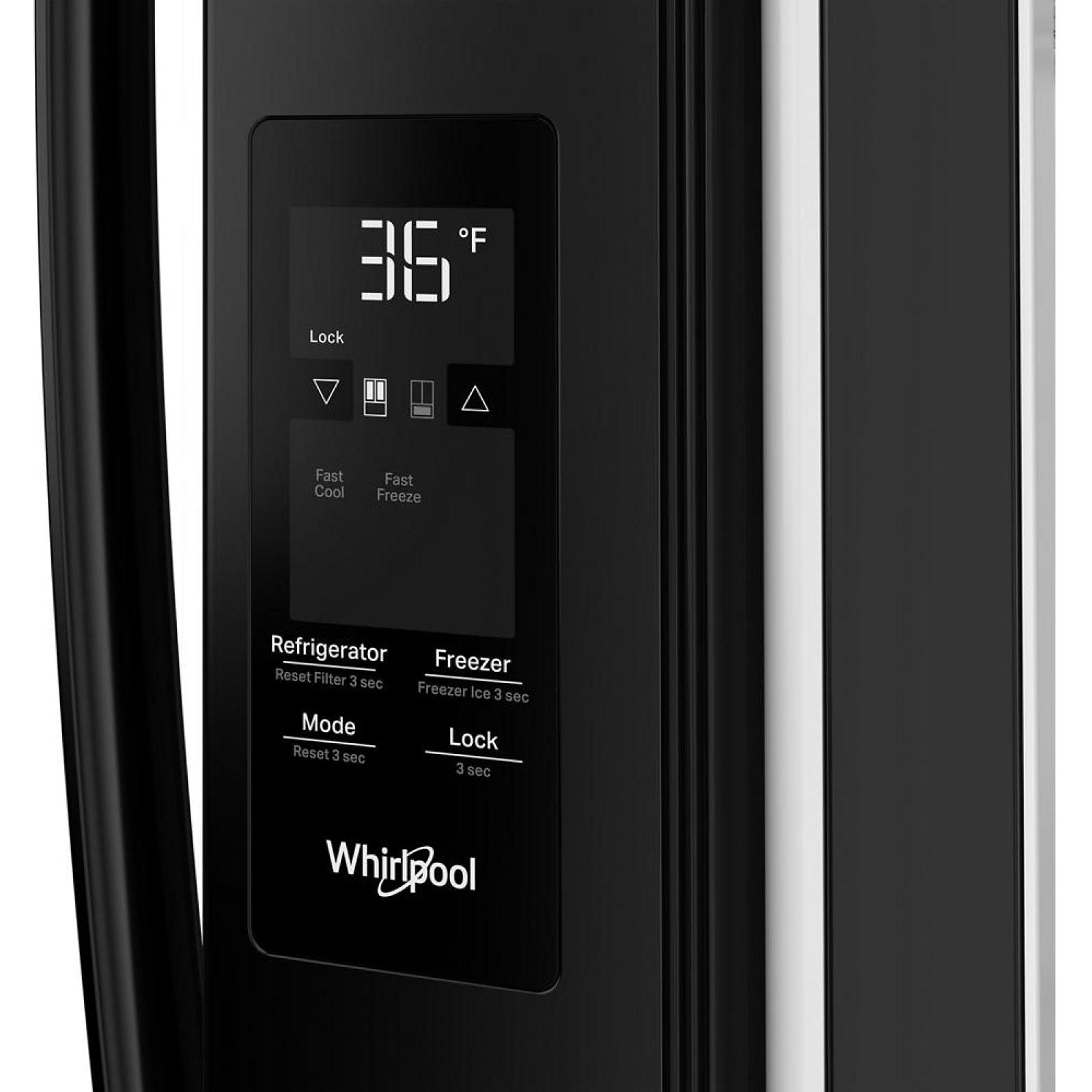 Whirlpool 36-inch, 31 cu. ft. Freestanding French 3- Door Refrigerator with Internal Water Dispenser WRFF3336SB IMAGE 4
