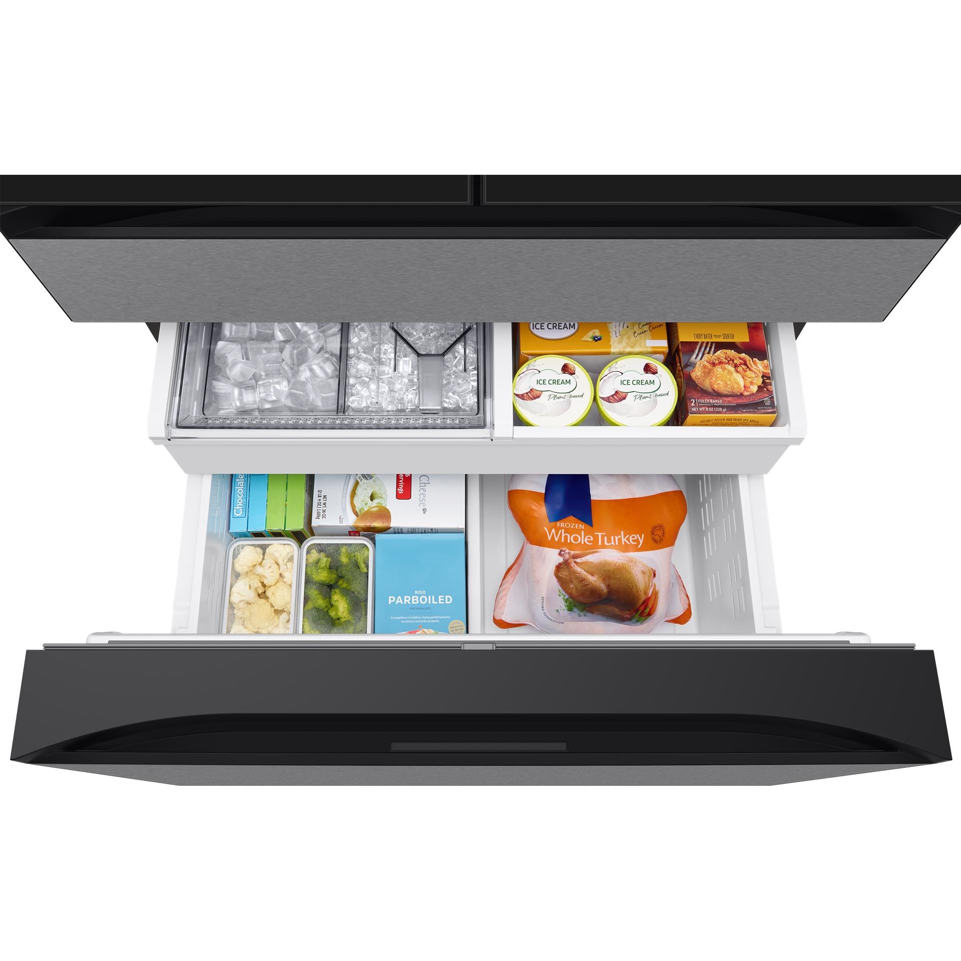 Samsung 36-Inch 29 Cu.Ft. Bespoke AI 4-Door French Door Refrigerator with AI Home Screen RF90F29BECRAA IMAGE 10