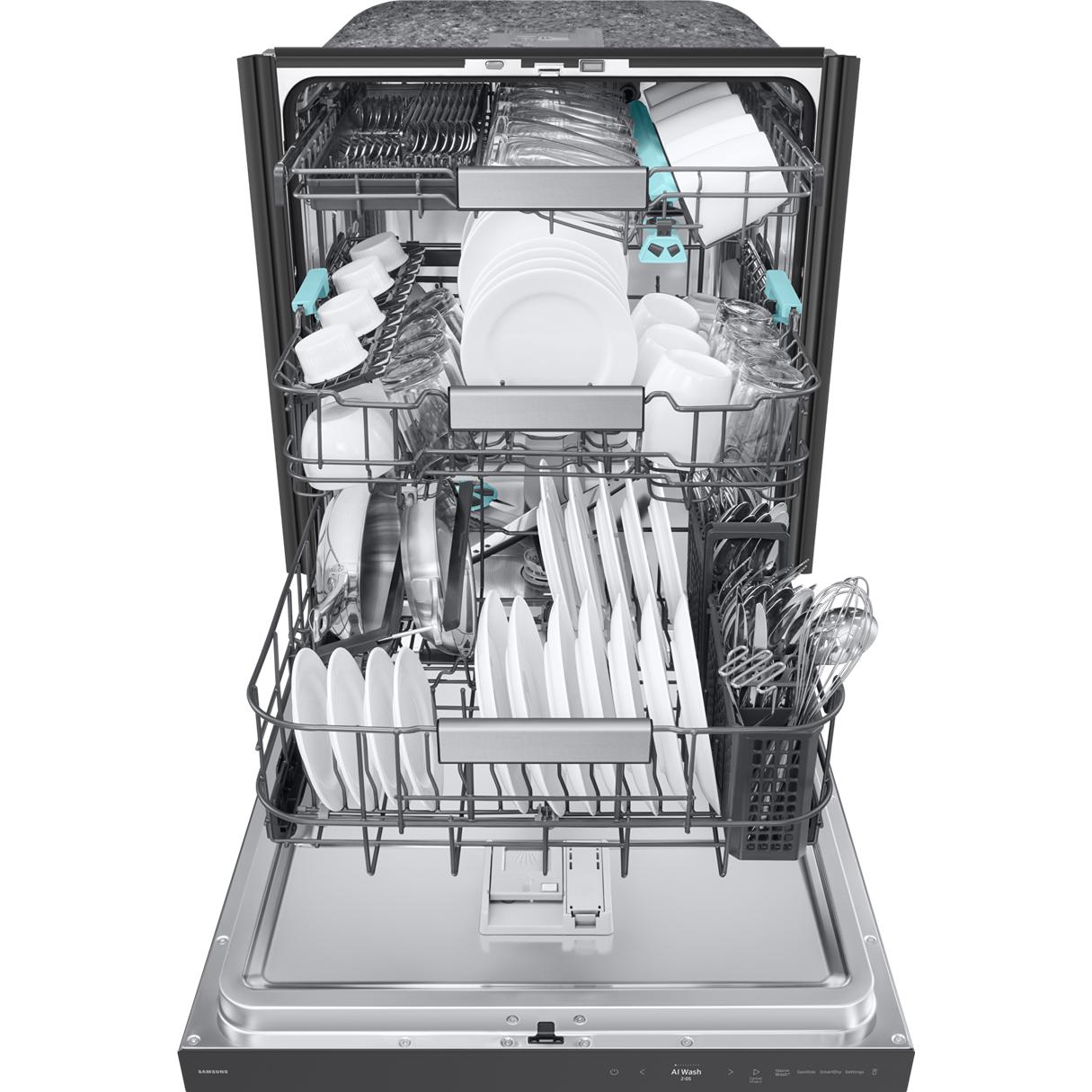 Samsung Bespoke Built-In Dishwasher with Third Rack and AI Wash DW90F89P0USRAA IMAGE 3
