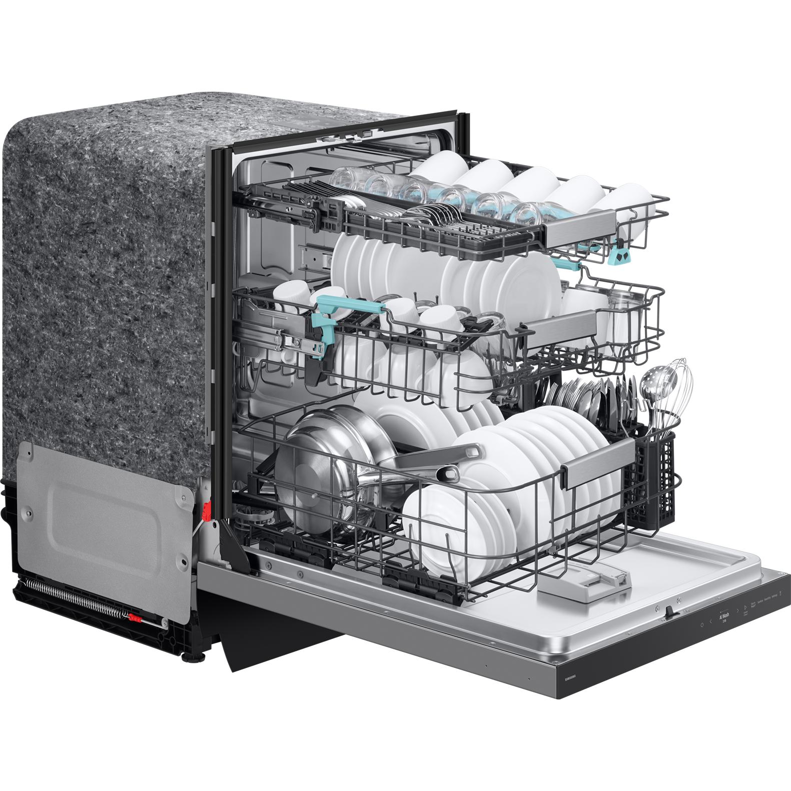 Samsung Bespoke Built-In Dishwasher with Third Rack and AI Wash DW90F89P0USRAA IMAGE 5