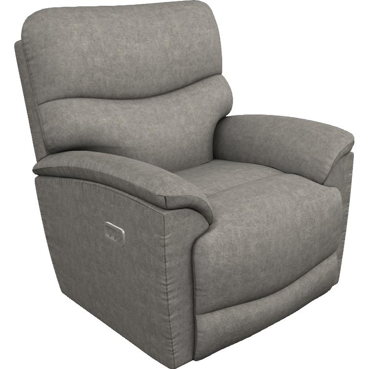 La-Z-Boy Trouper Power Rocking Recliner w/ Headrest - Charcoal IMAGE 1