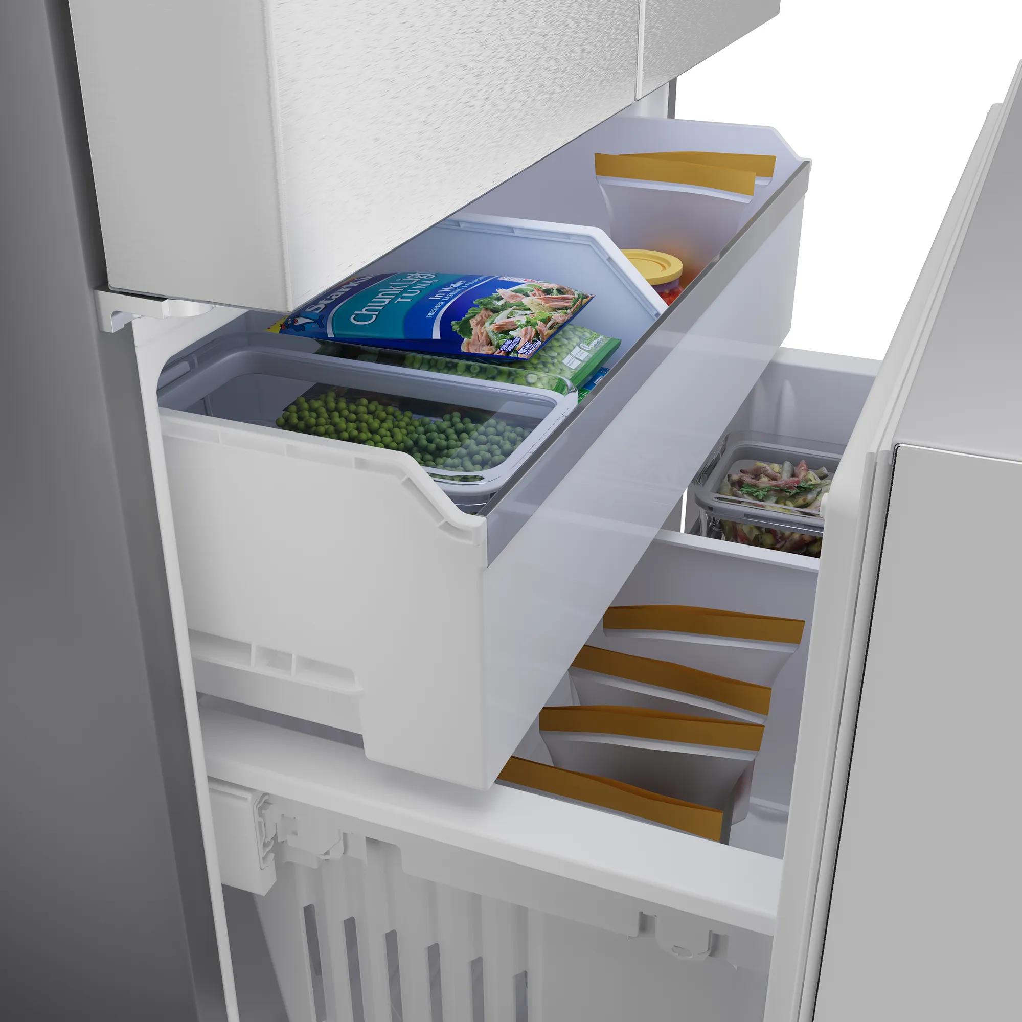 Bosch 36-inch, 21.6 cu. ft. Counter-Depth French 3-Door Refrigerator with Water and Ice Dispensing System B36CD52SNS IMAGE 12